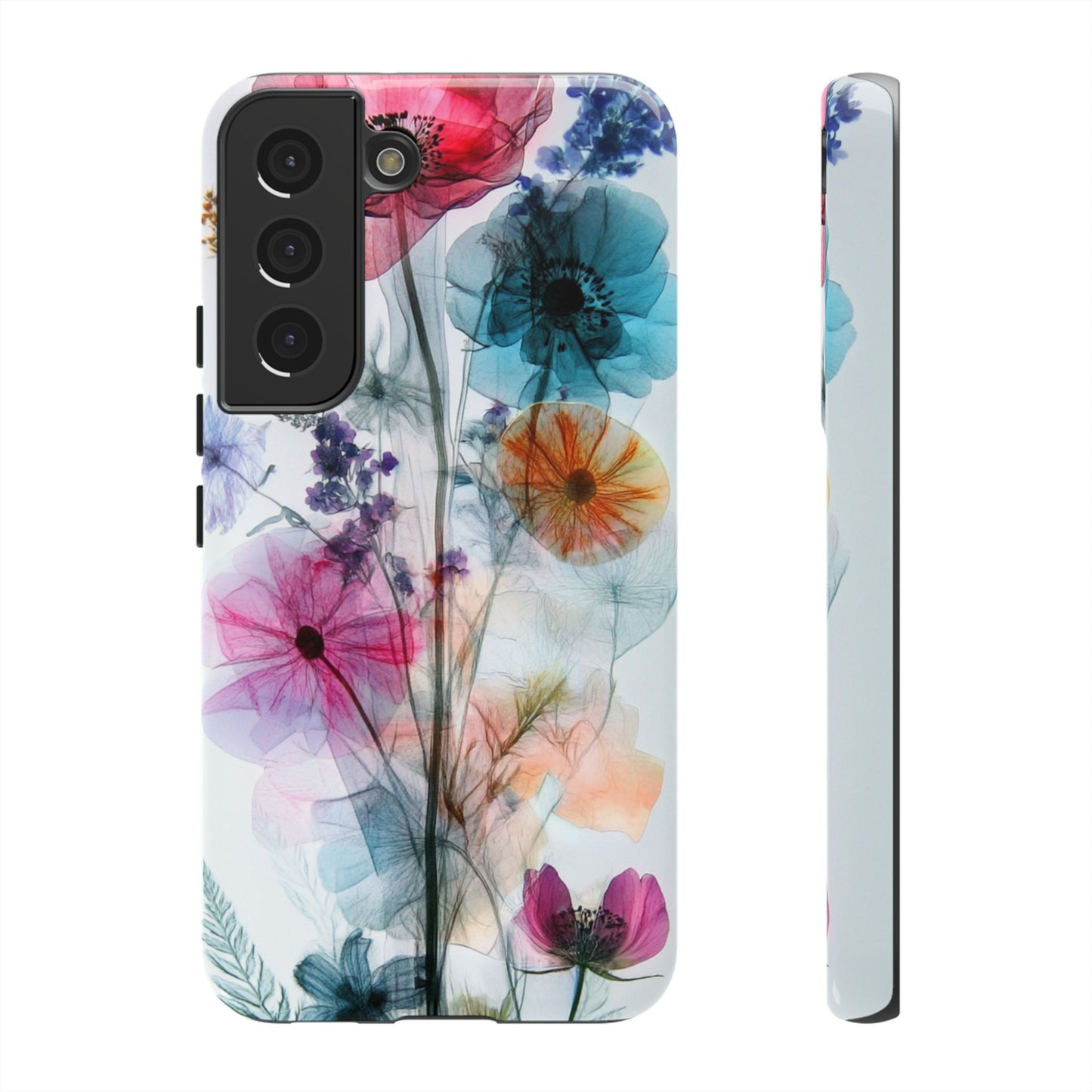 X-Ray Wildflower Phone Tough Cases, iPhone, Google Pixel, Samsung Galaxy