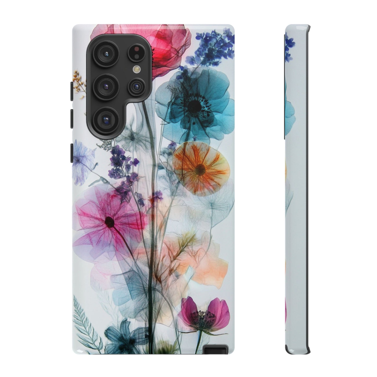 X-Ray Wildflower Phone Tough Cases, iPhone, Google Pixel, Samsung Galaxy