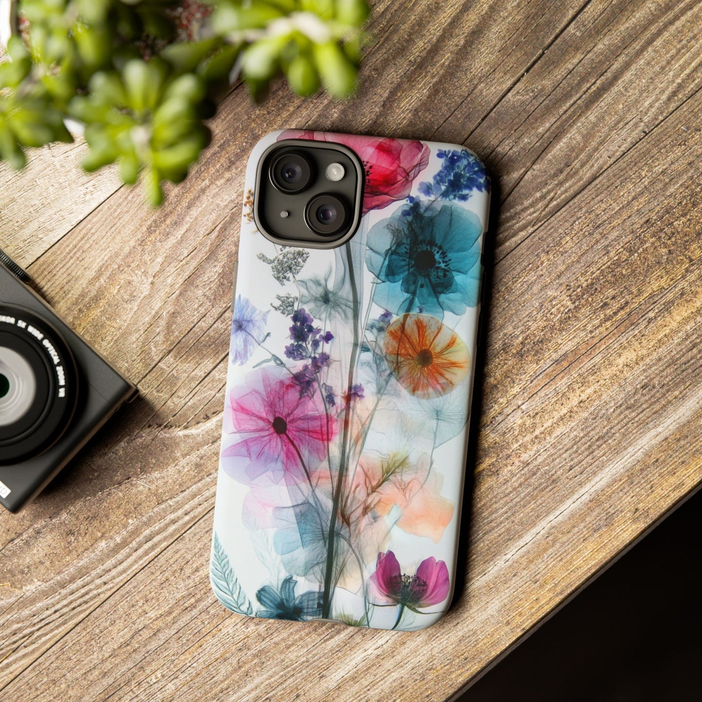 X-Ray Wildflower Phone Tough Cases, iPhone, Google Pixel, Samsung Galaxy