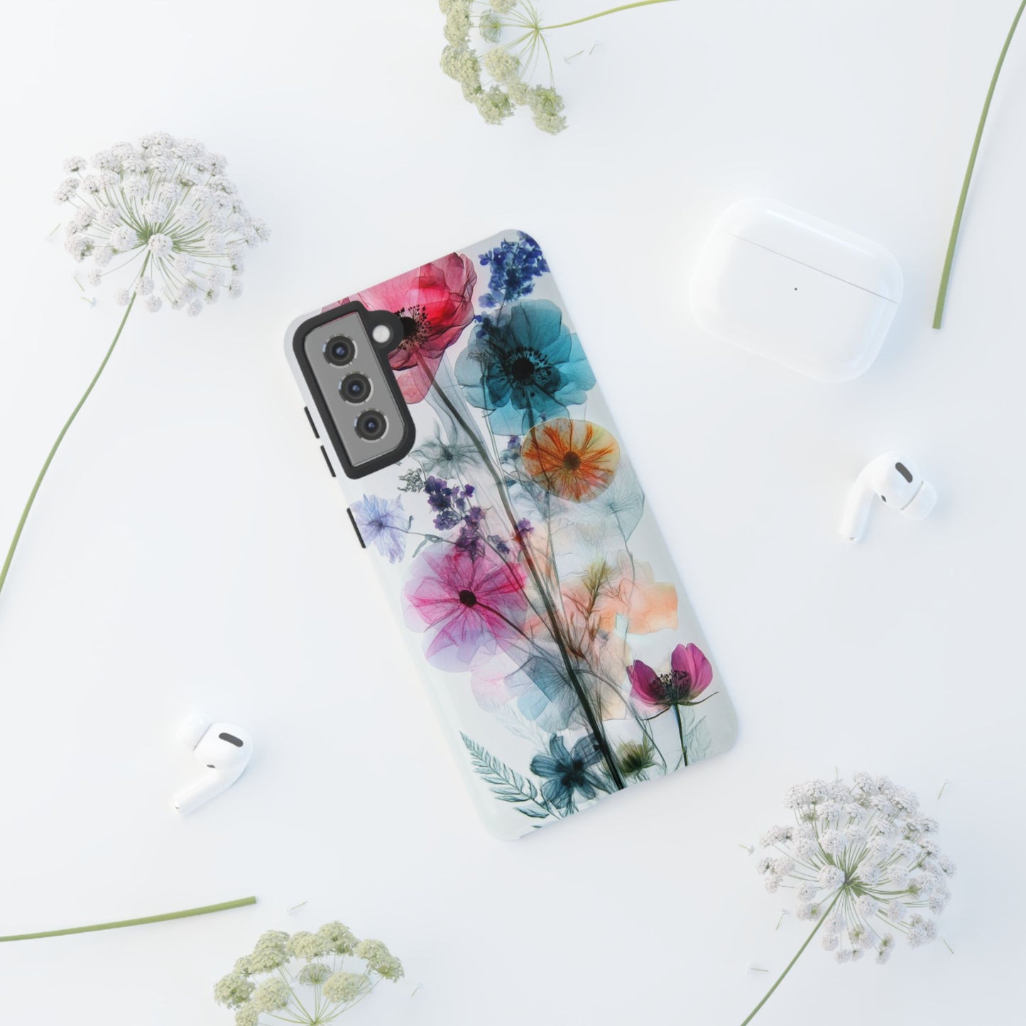 X-Ray Wildflower Phone Tough Cases, iPhone, Google Pixel, Samsung Galaxy