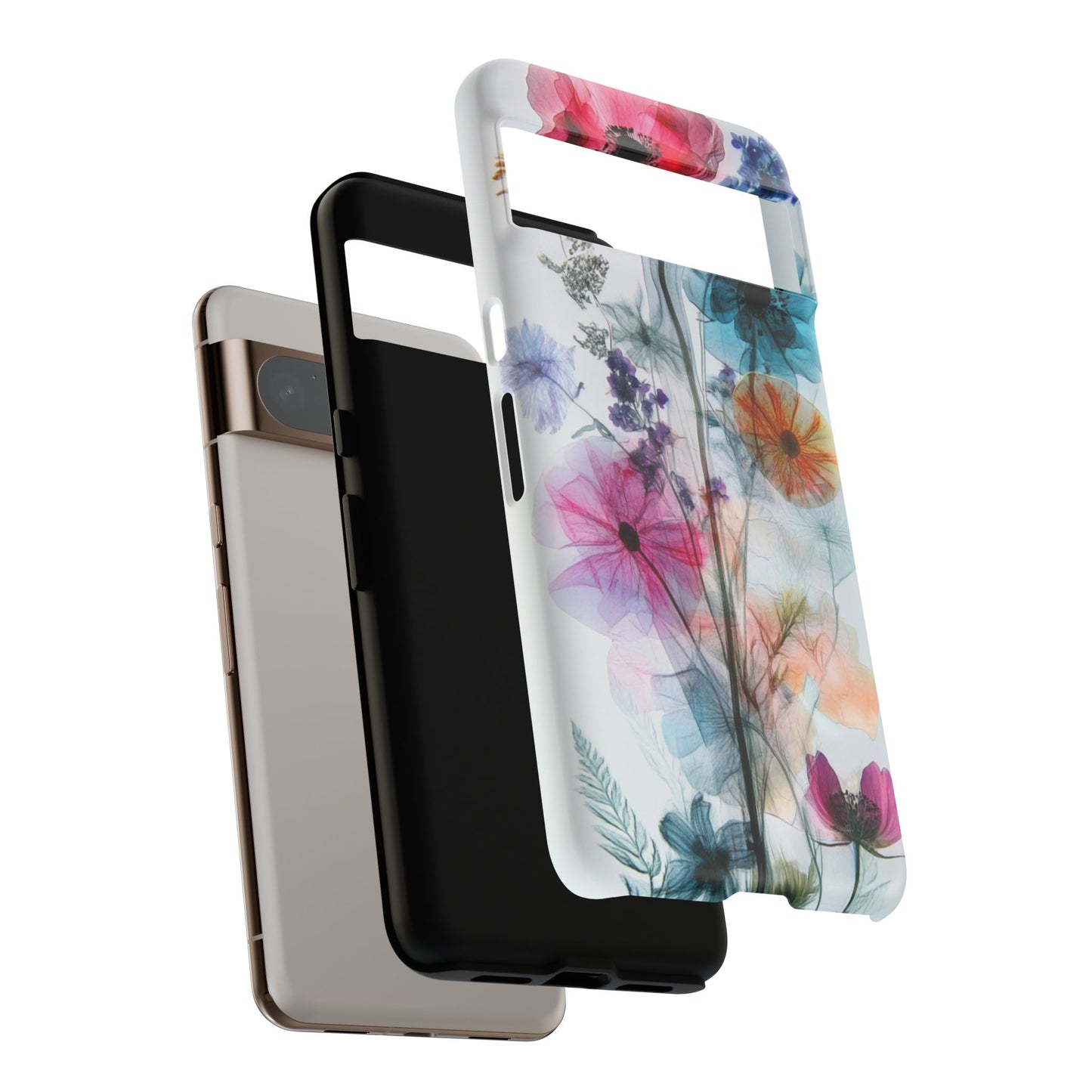 X-Ray Wildflower Phone Tough Cases, iPhone, Google Pixel, Samsung Galaxy