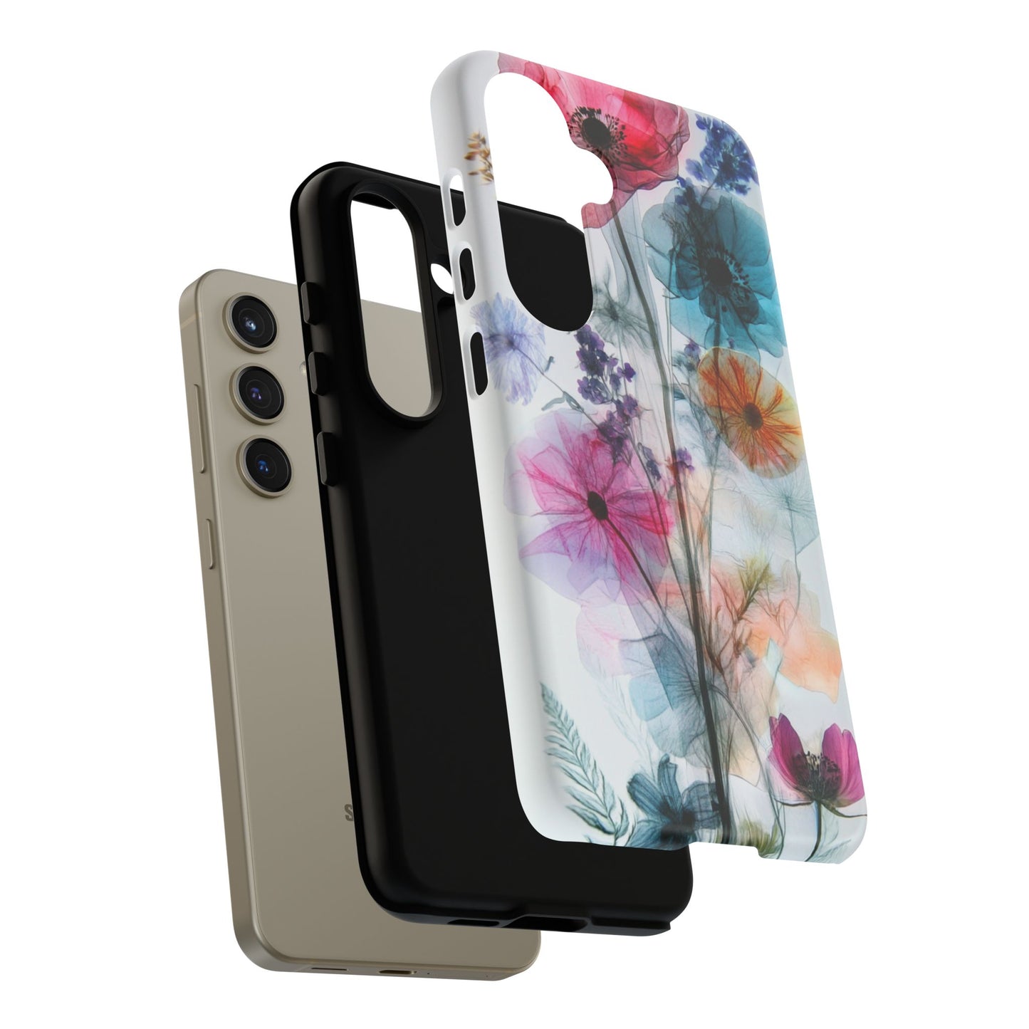 X-Ray Wildflower Phone Tough Cases, iPhone, Google Pixel, Samsung Galaxy