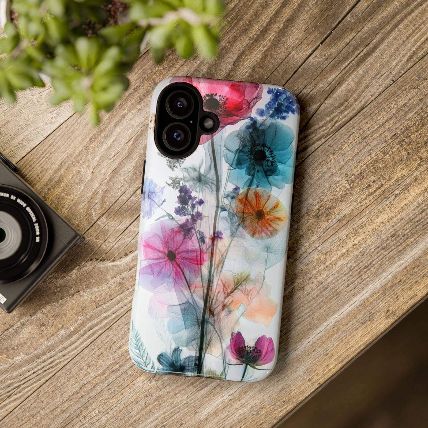 X-Ray Wildflower Phone Tough Cases, iPhone, Google Pixel, Samsung Galaxy