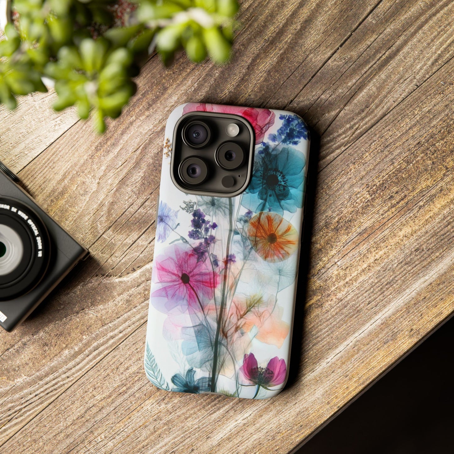 X-Ray Wildflower Phone Tough Cases, iPhone, Google Pixel, Samsung Galaxy