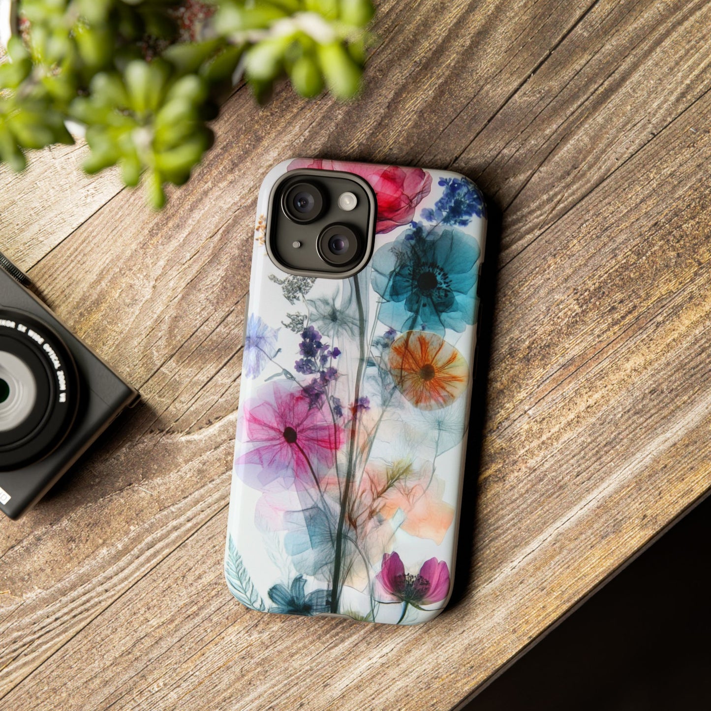 X-Ray Wildflower Phone Tough Cases, iPhone, Google Pixel, Samsung Galaxy