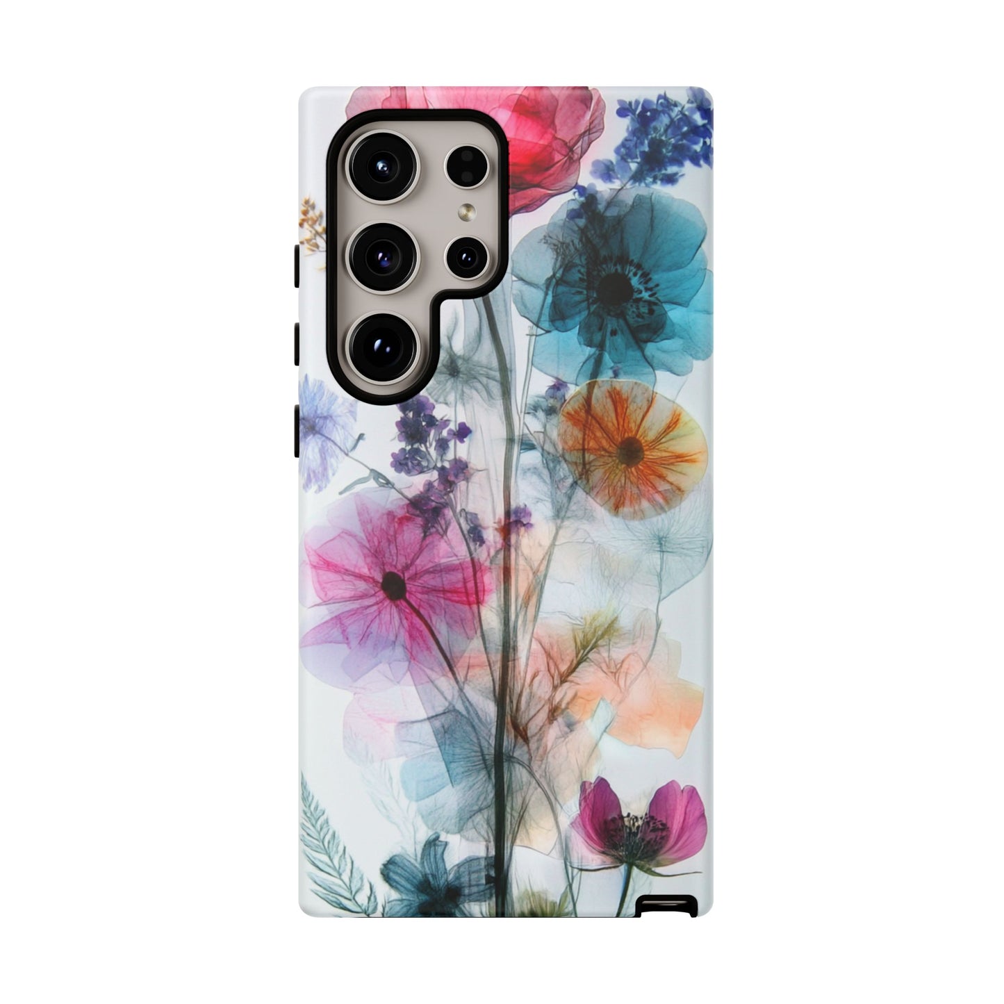 X-Ray Wildflower Phone Tough Cases, iPhone, Google Pixel, Samsung Galaxy