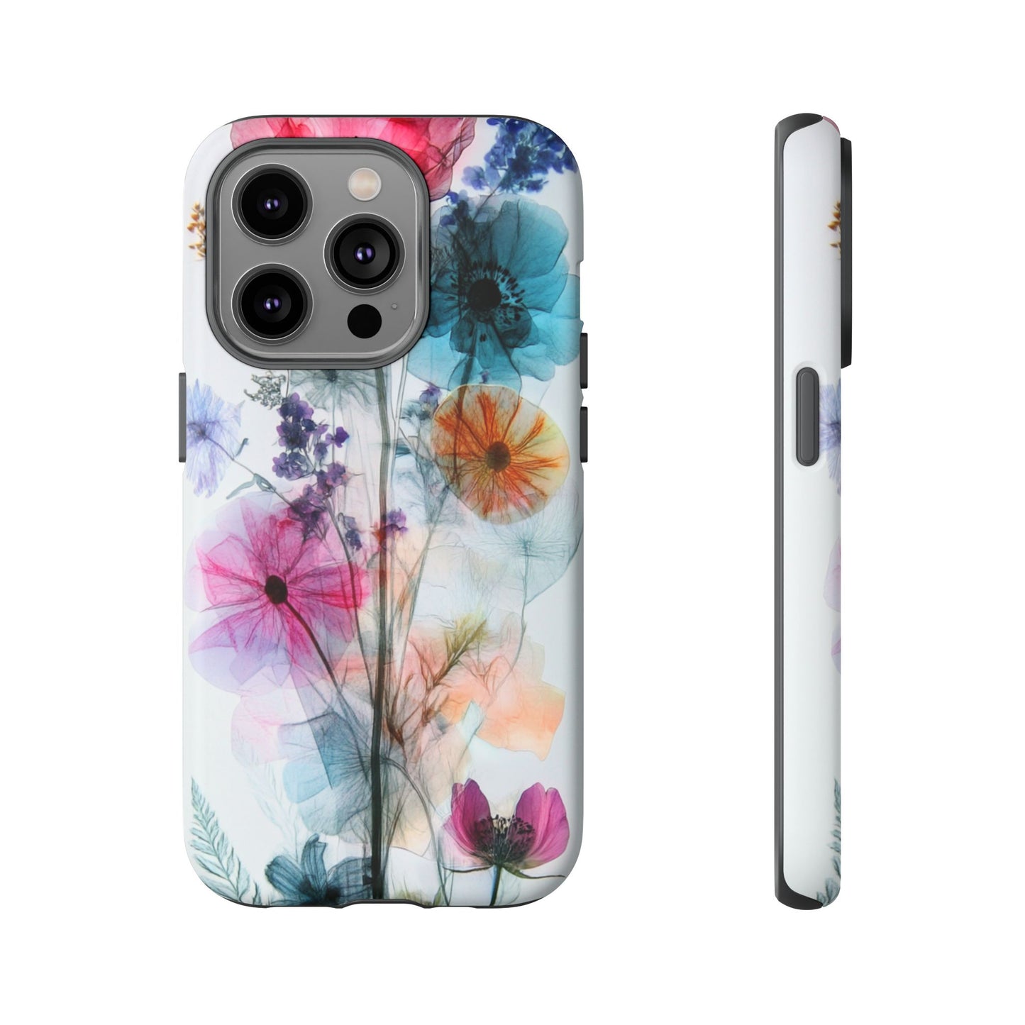 X-Ray Wildflower Phone Tough Cases, iPhone, Google Pixel, Samsung Galaxy