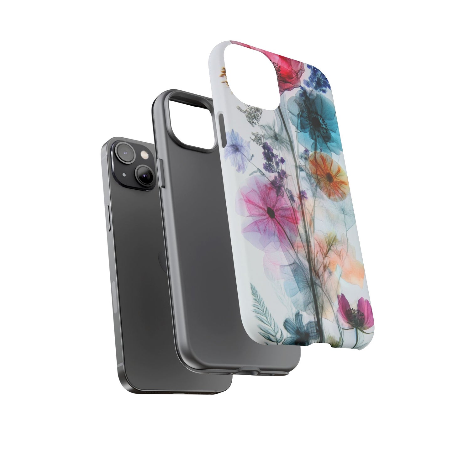 X-Ray Wildflower Phone Tough Cases, iPhone, Google Pixel, Samsung Galaxy