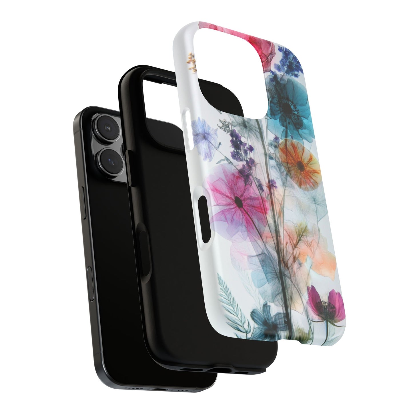 X-Ray Wildflower Phone Tough Cases, iPhone, Google Pixel, Samsung Galaxy