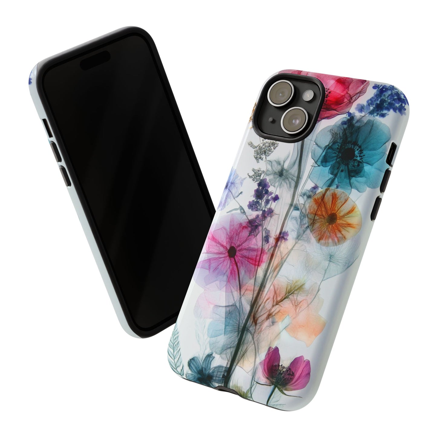 X-Ray Wildflower Phone Tough Cases, iPhone, Google Pixel, Samsung Galaxy