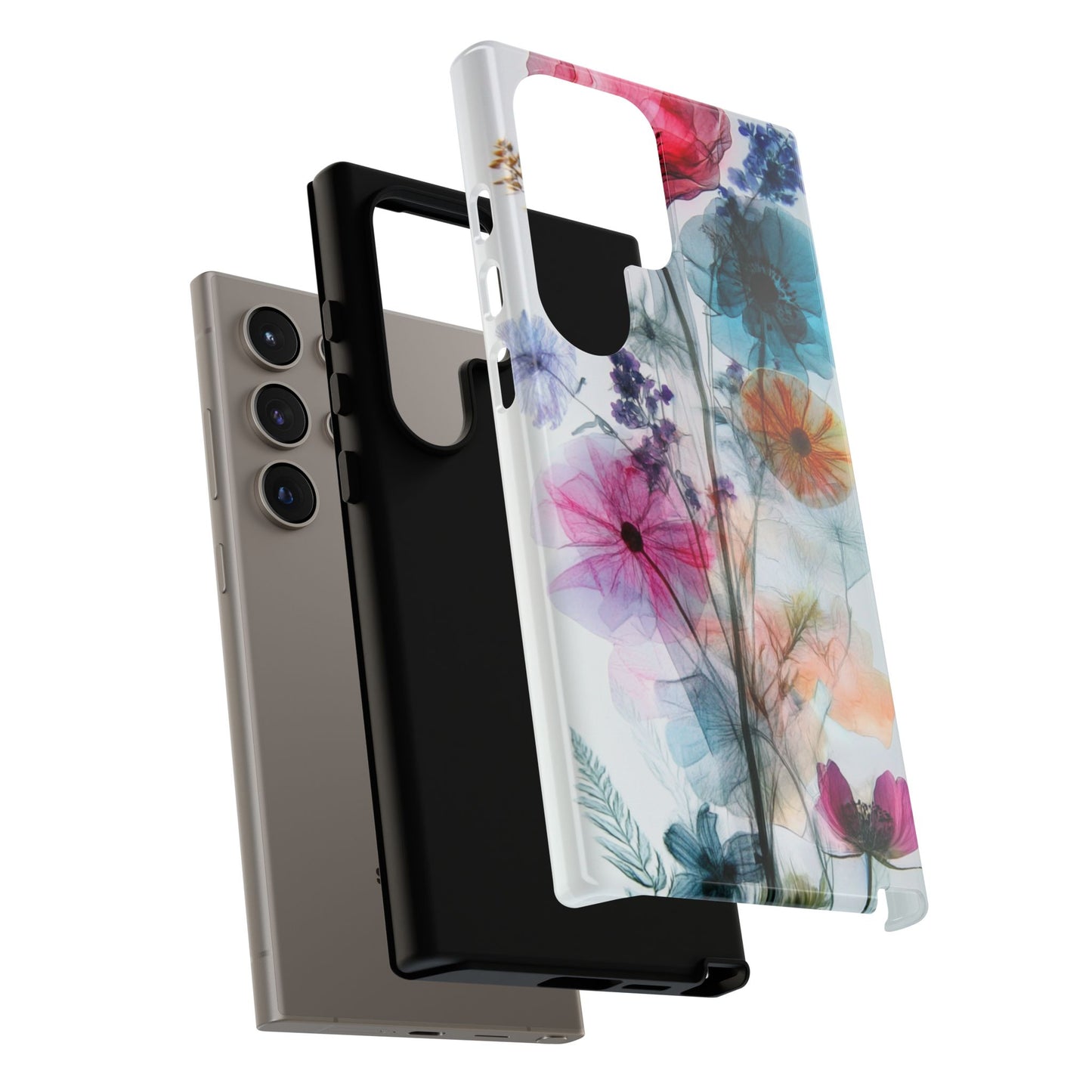 X-Ray Wildflower Phone Tough Cases, iPhone, Google Pixel, Samsung Galaxy