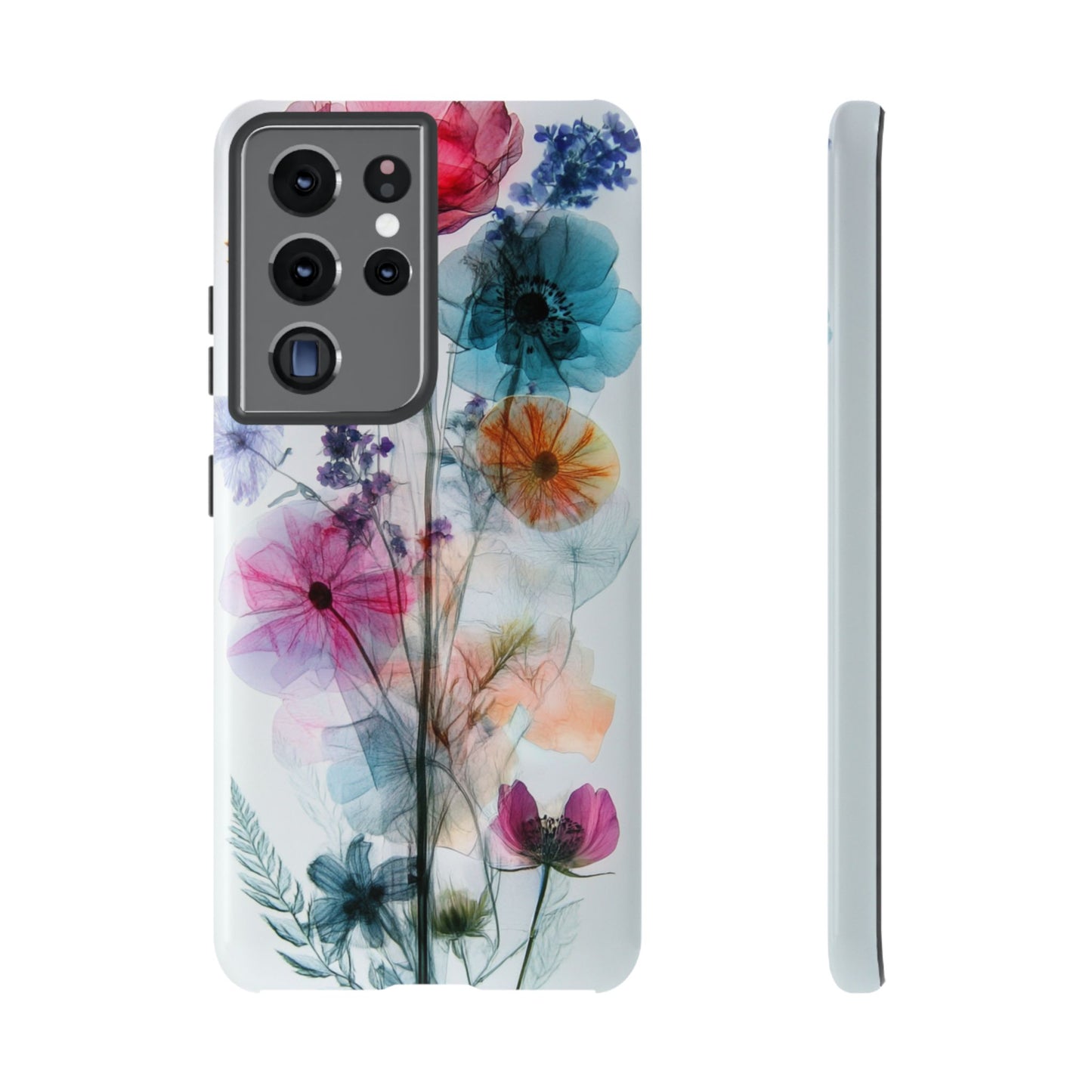 X-Ray Wildflower Phone Tough Cases, iPhone, Google Pixel, Samsung Galaxy