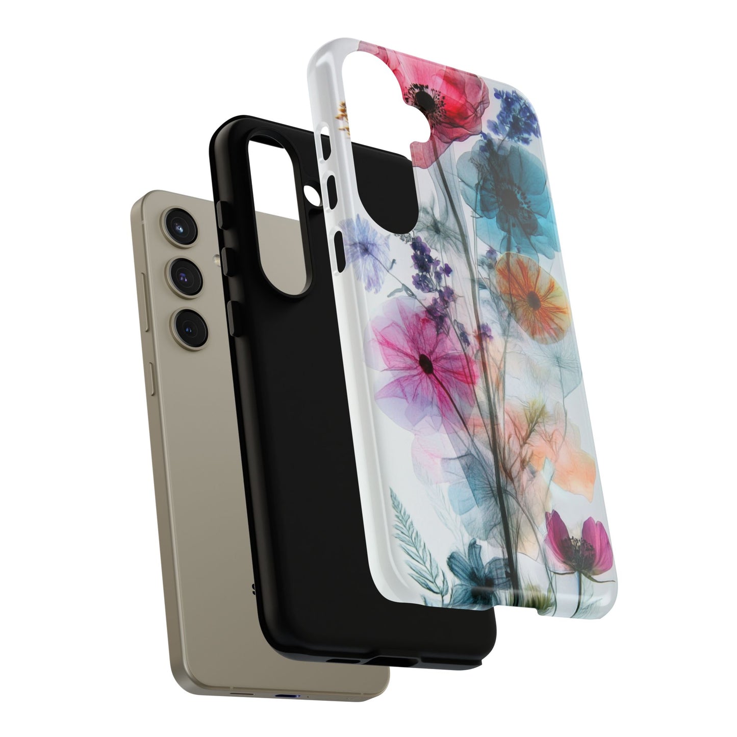 X-Ray Wildflower Phone Tough Cases, iPhone, Google Pixel, Samsung Galaxy