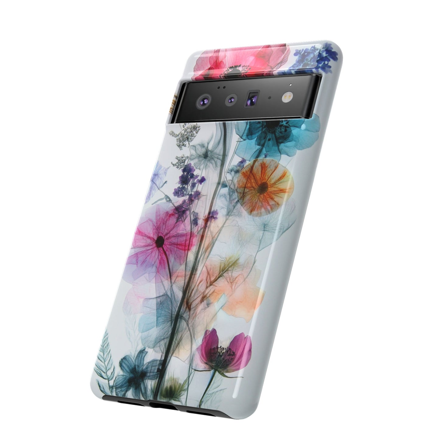 X-Ray Wildflower Phone Tough Cases, iPhone, Google Pixel, Samsung Galaxy