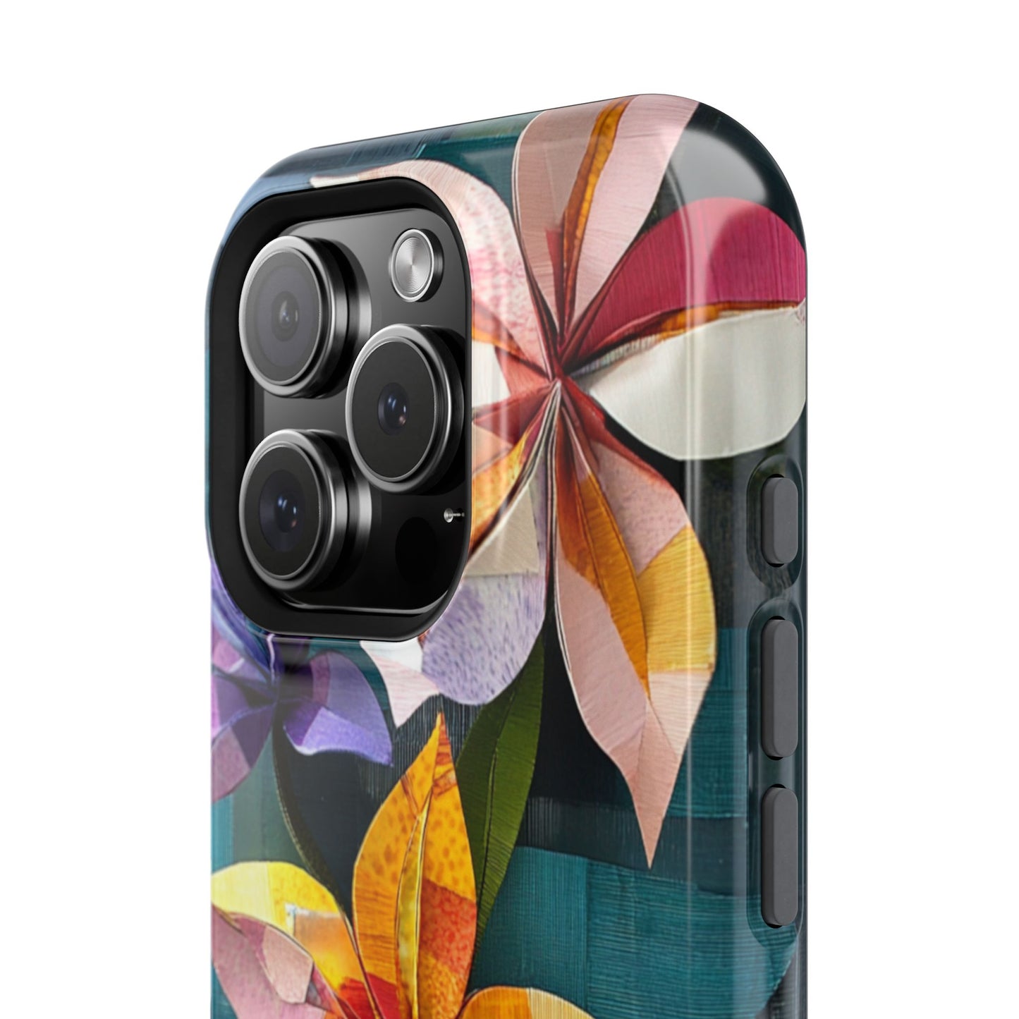 Bright Artistic Flower Magnetic Tough Cases, MagSafe, iPhone 16 15 14 13