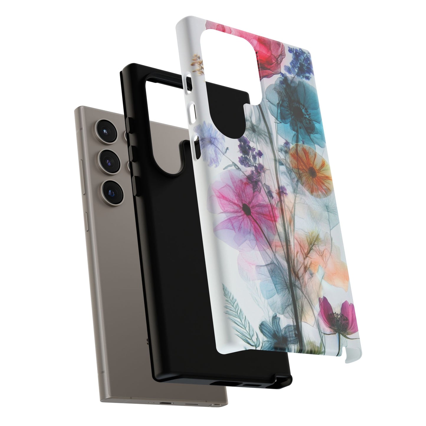 X-Ray Wildflower Phone Tough Cases, iPhone, Google Pixel, Samsung Galaxy