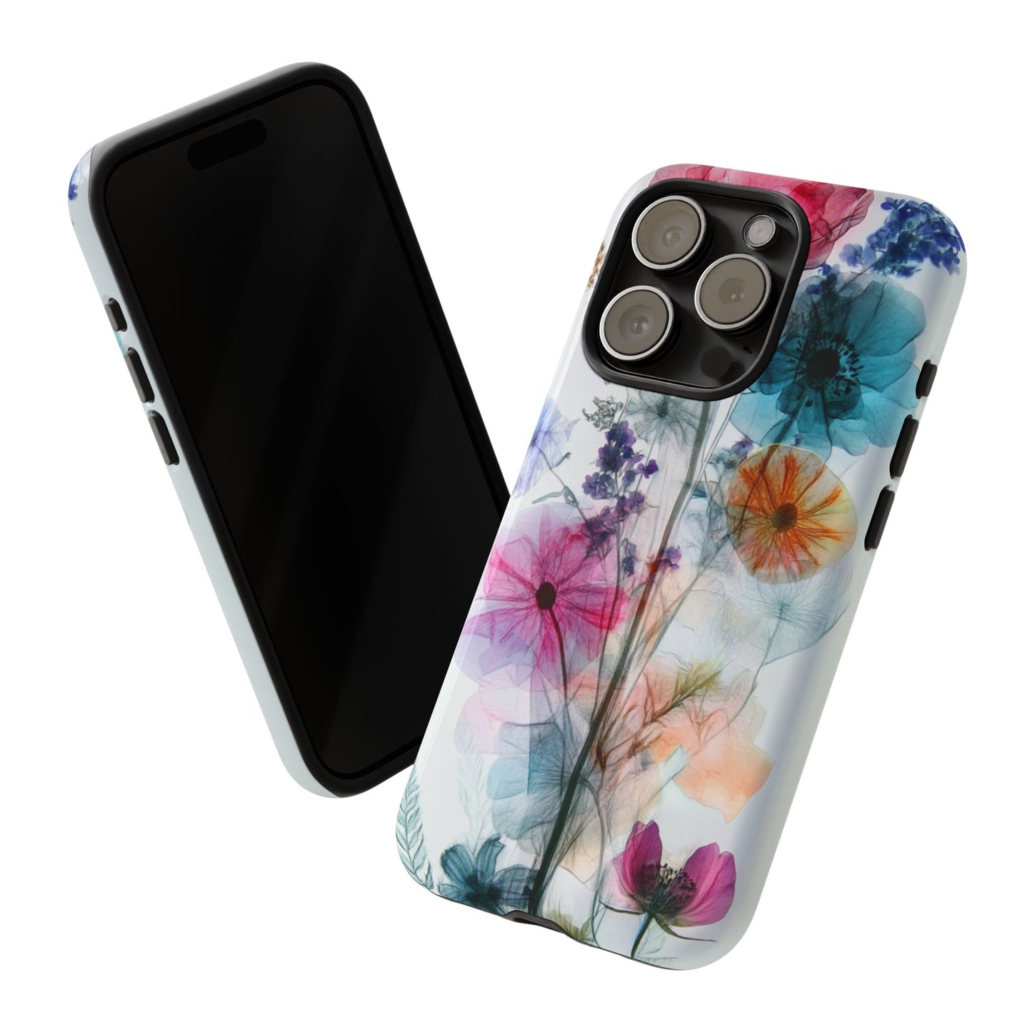 X-Ray Wildflower Phone Tough Cases, iPhone, Google Pixel, Samsung Galaxy