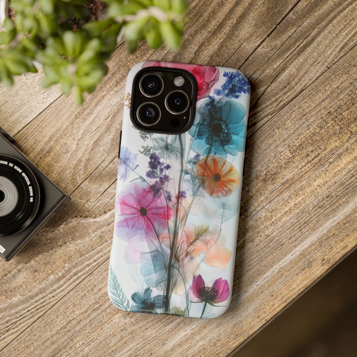 X-Ray Wildflower Phone Tough Cases, iPhone, Google Pixel, Samsung Galaxy