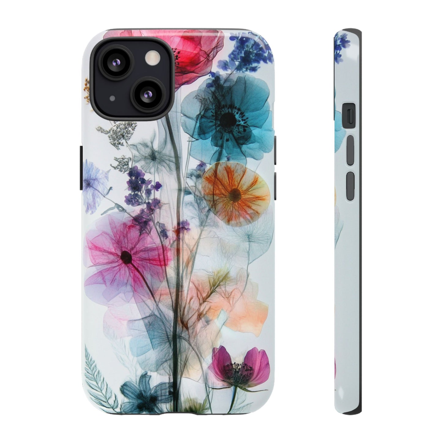 X-Ray Wildflower Phone Tough Cases, iPhone, Google Pixel, Samsung Galaxy