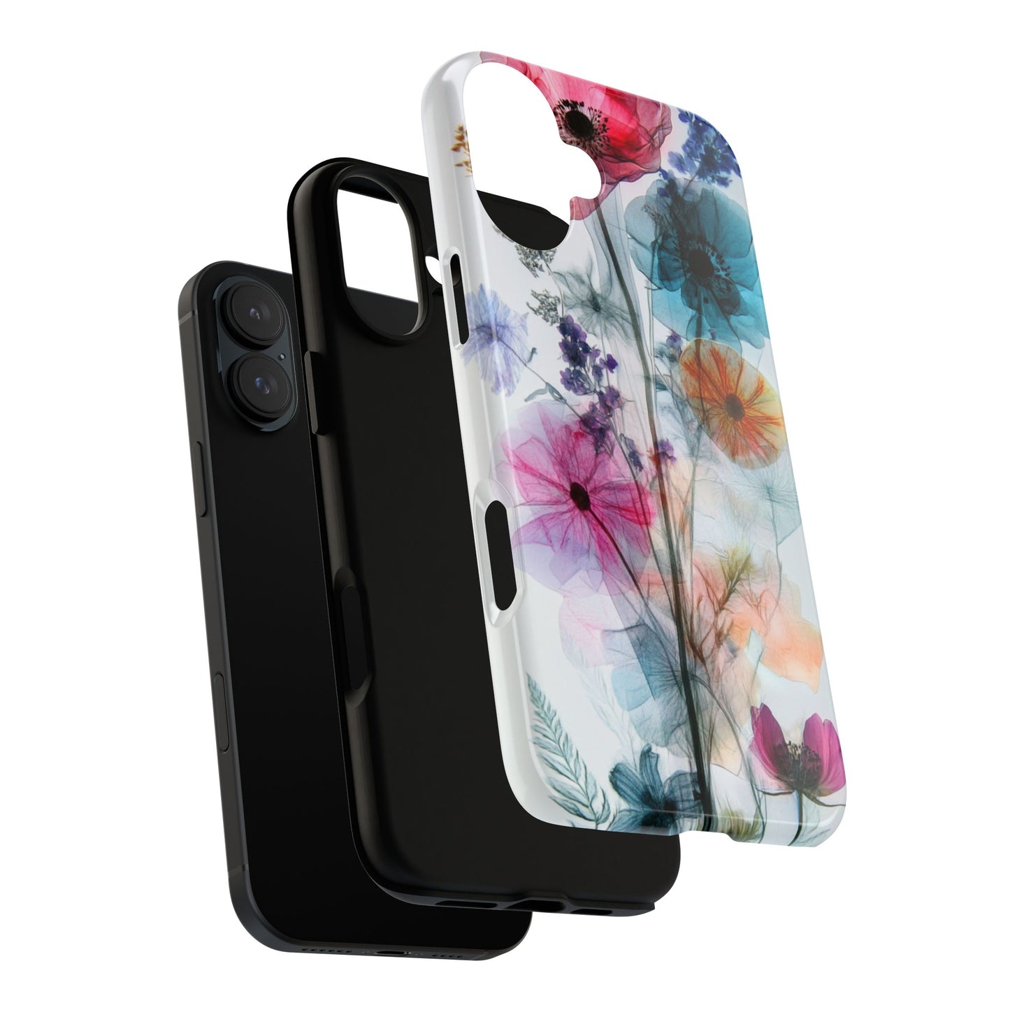 X-Ray Wildflower Phone Tough Cases, iPhone, Google Pixel, Samsung Galaxy