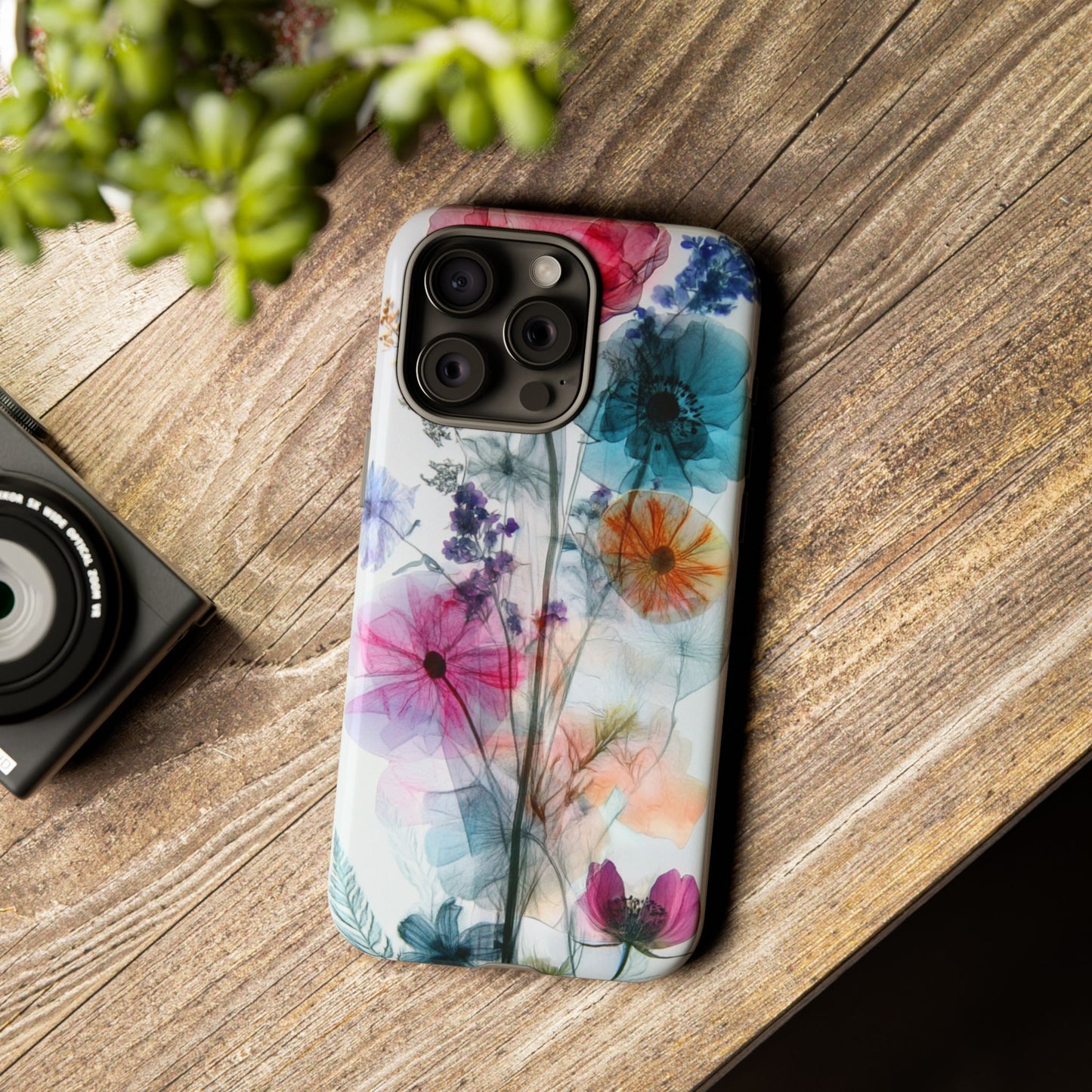 X-Ray Wildflower Phone Tough Cases, iPhone, Google Pixel, Samsung Galaxy