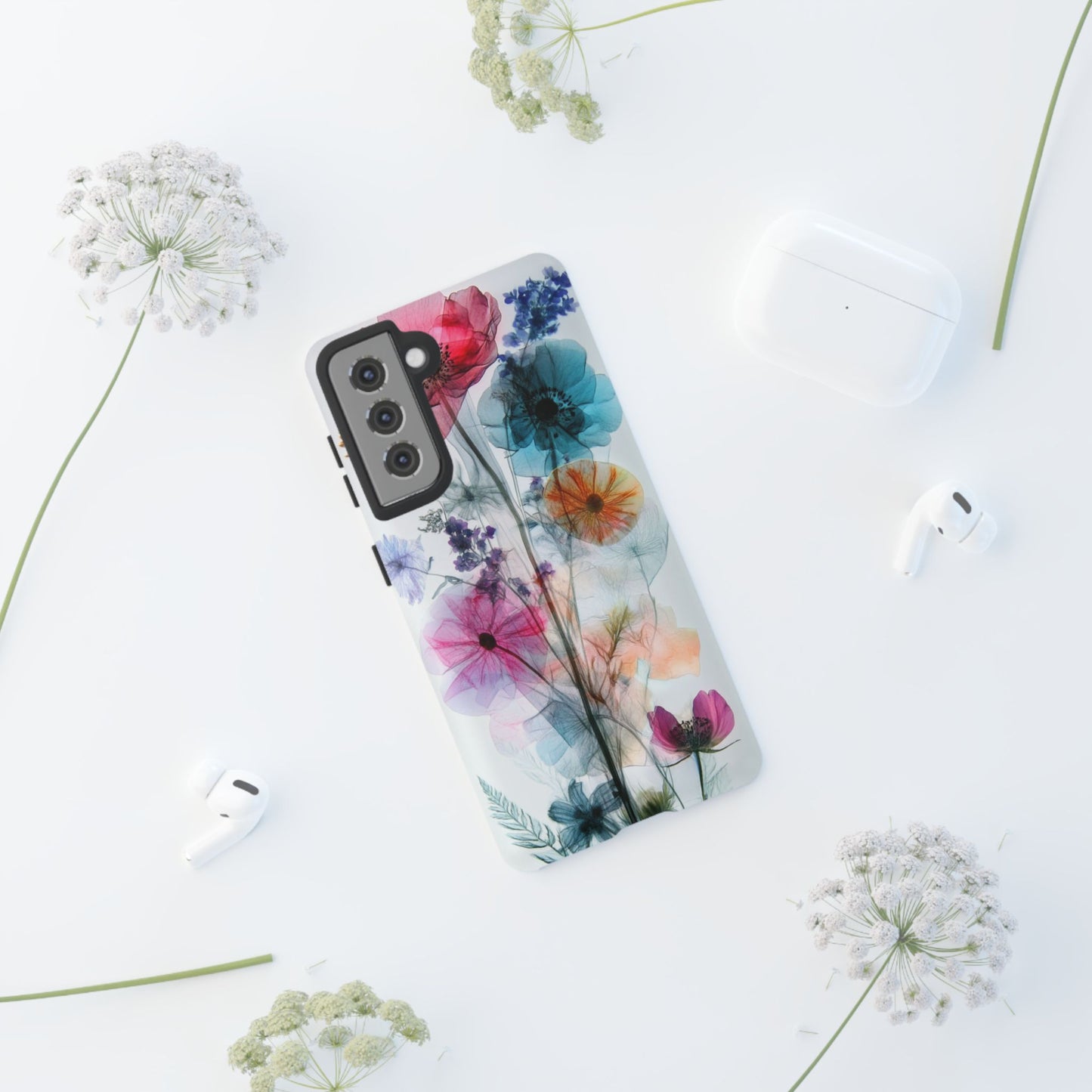 X-Ray Wildflower Phone Tough Cases, iPhone, Google Pixel, Samsung Galaxy