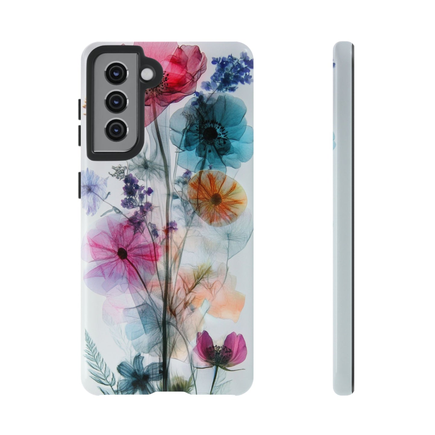 X-Ray Wildflower Phone Tough Cases, iPhone, Google Pixel, Samsung Galaxy