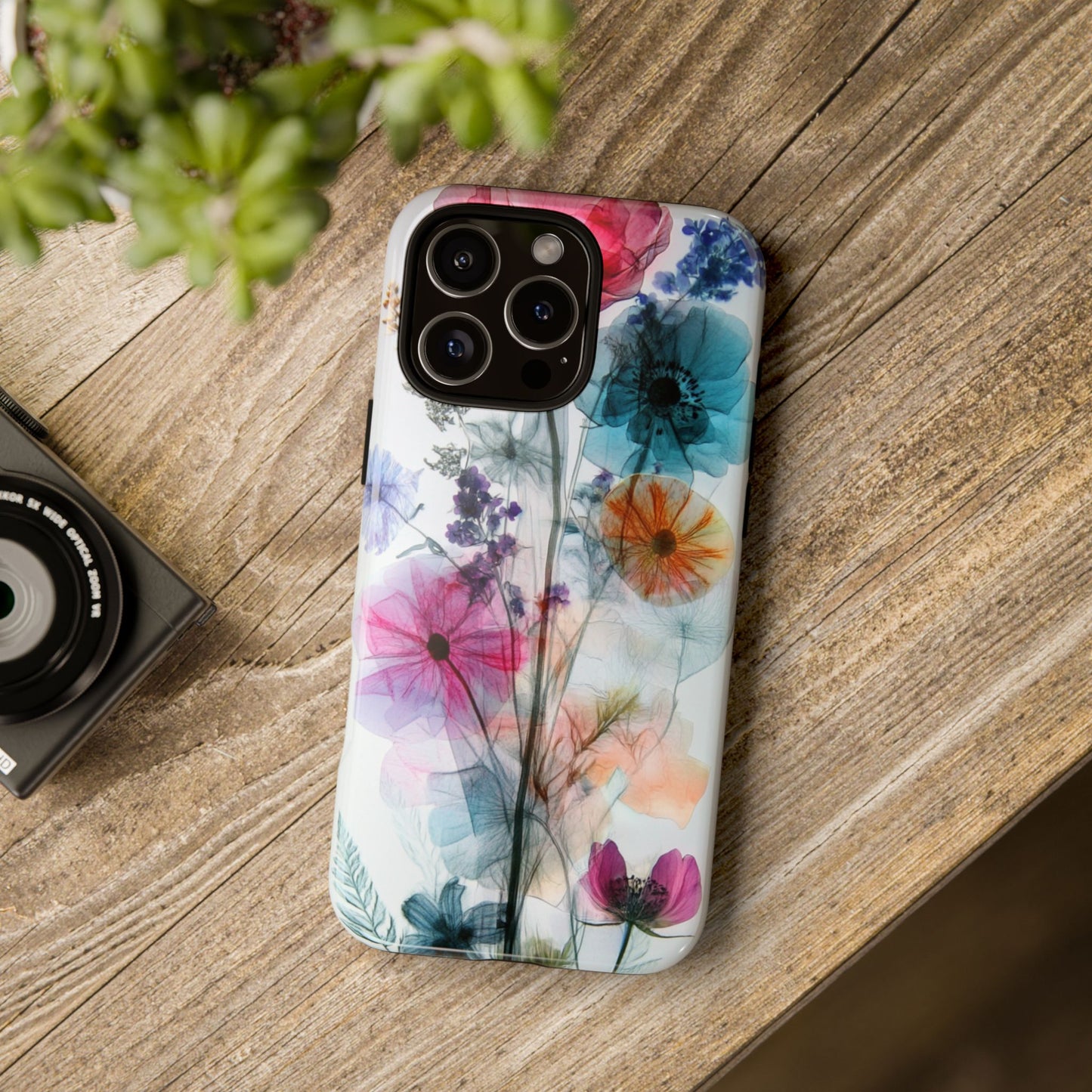 X-Ray Wildflower Phone Tough Cases, iPhone, Google Pixel, Samsung Galaxy