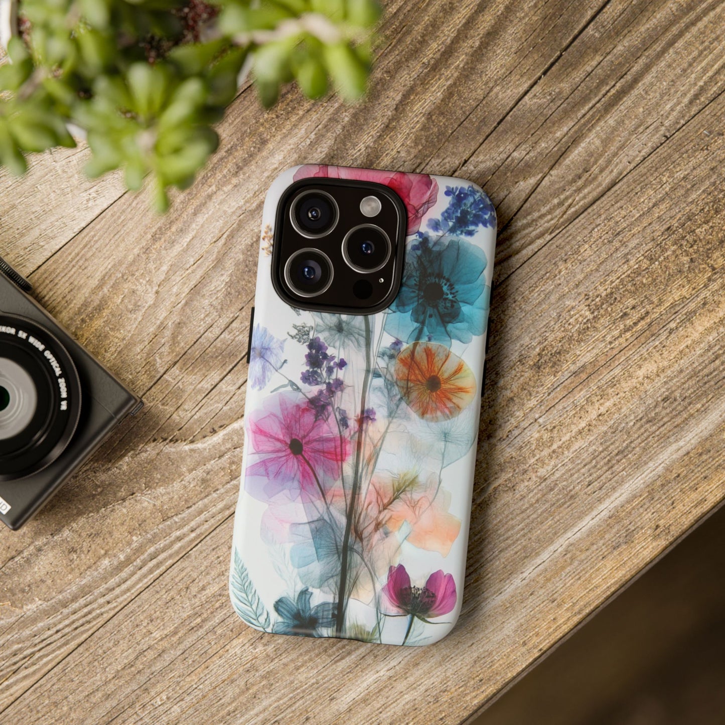 X-Ray Wildflower Phone Tough Cases, iPhone, Google Pixel, Samsung Galaxy