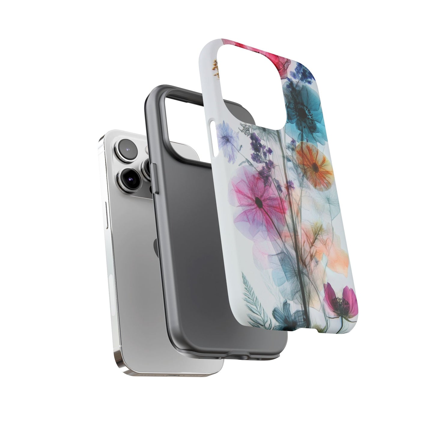 X-Ray Wildflower Phone Tough Cases, iPhone, Google Pixel, Samsung Galaxy