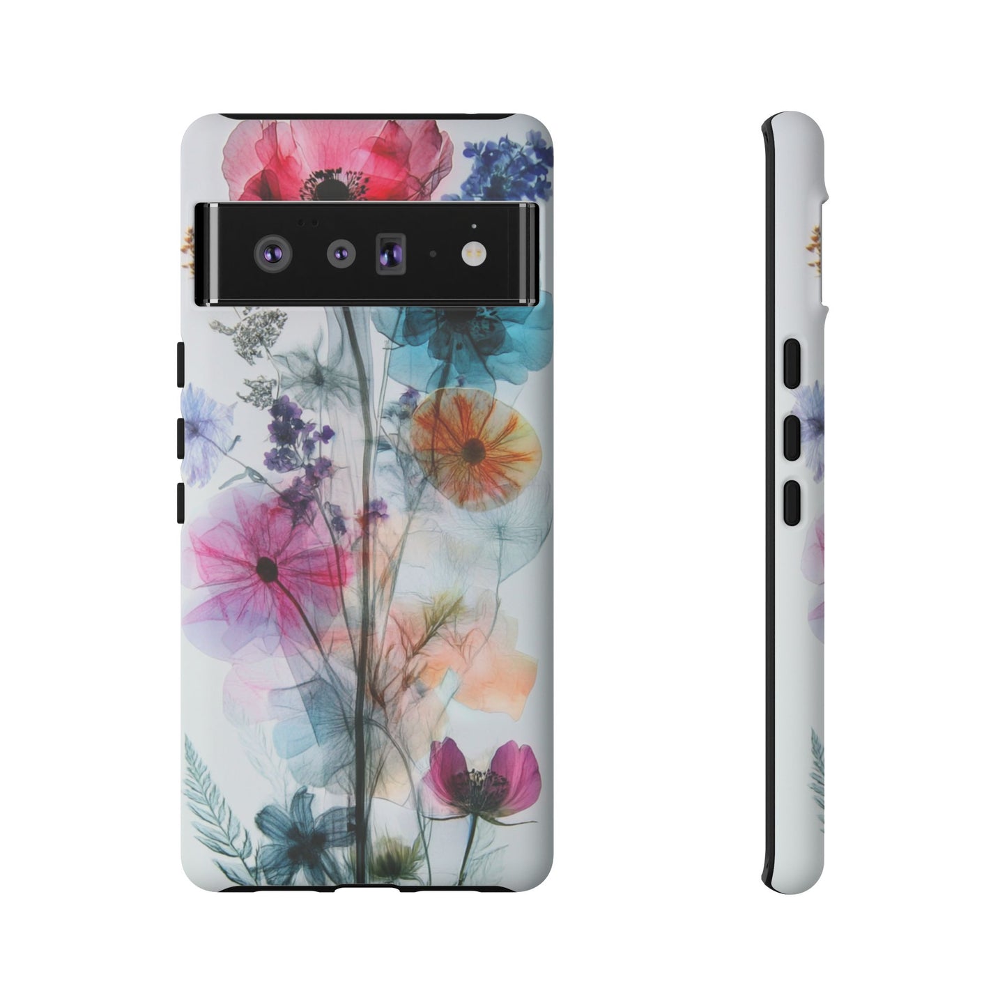 X-Ray Wildflower Phone Tough Cases, iPhone, Google Pixel, Samsung Galaxy