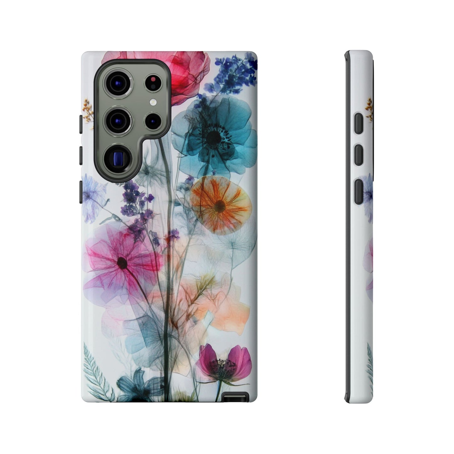 X-Ray Wildflower Phone Tough Cases, iPhone, Google Pixel, Samsung Galaxy