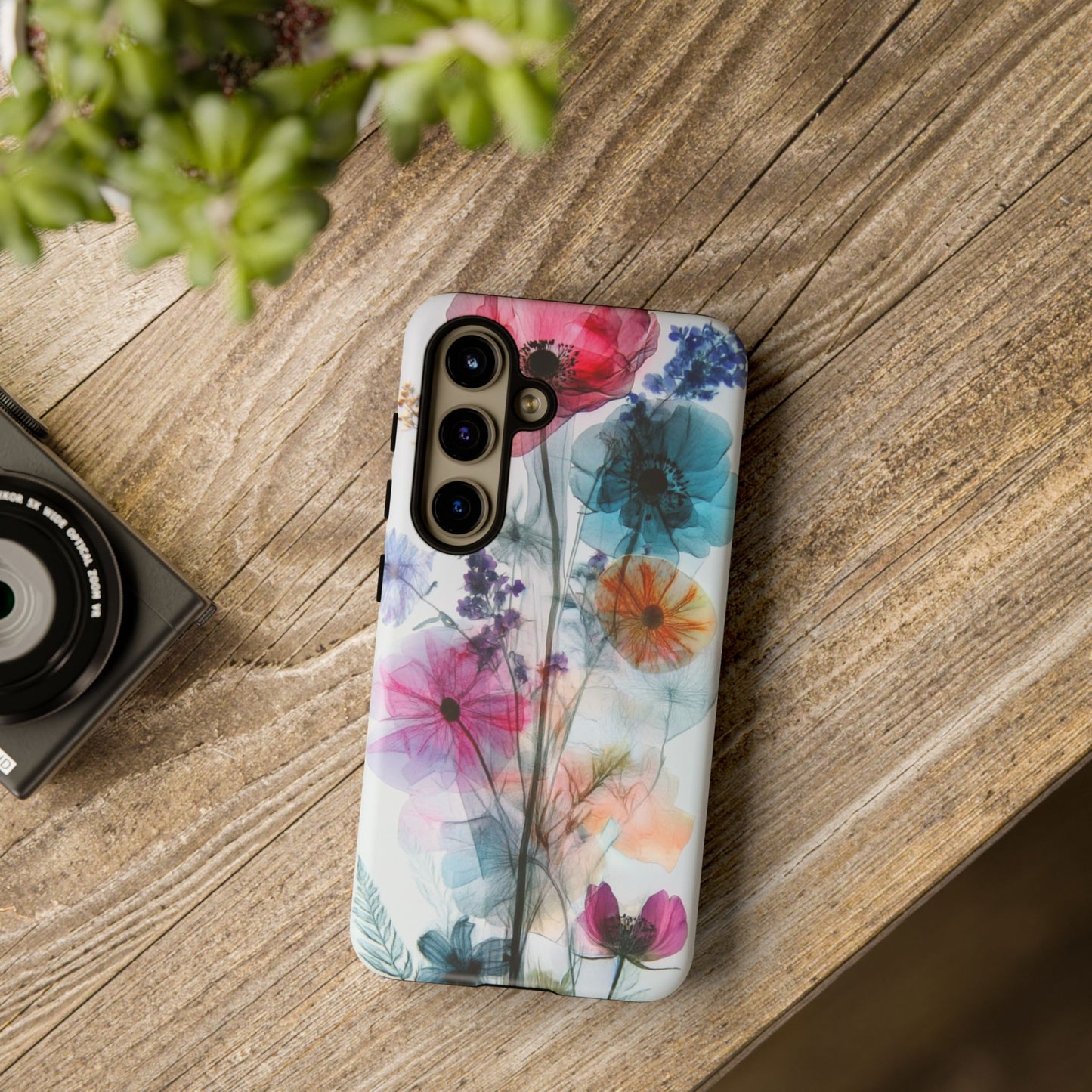 X-Ray Wildflower Phone Tough Cases, iPhone, Google Pixel, Samsung Galaxy