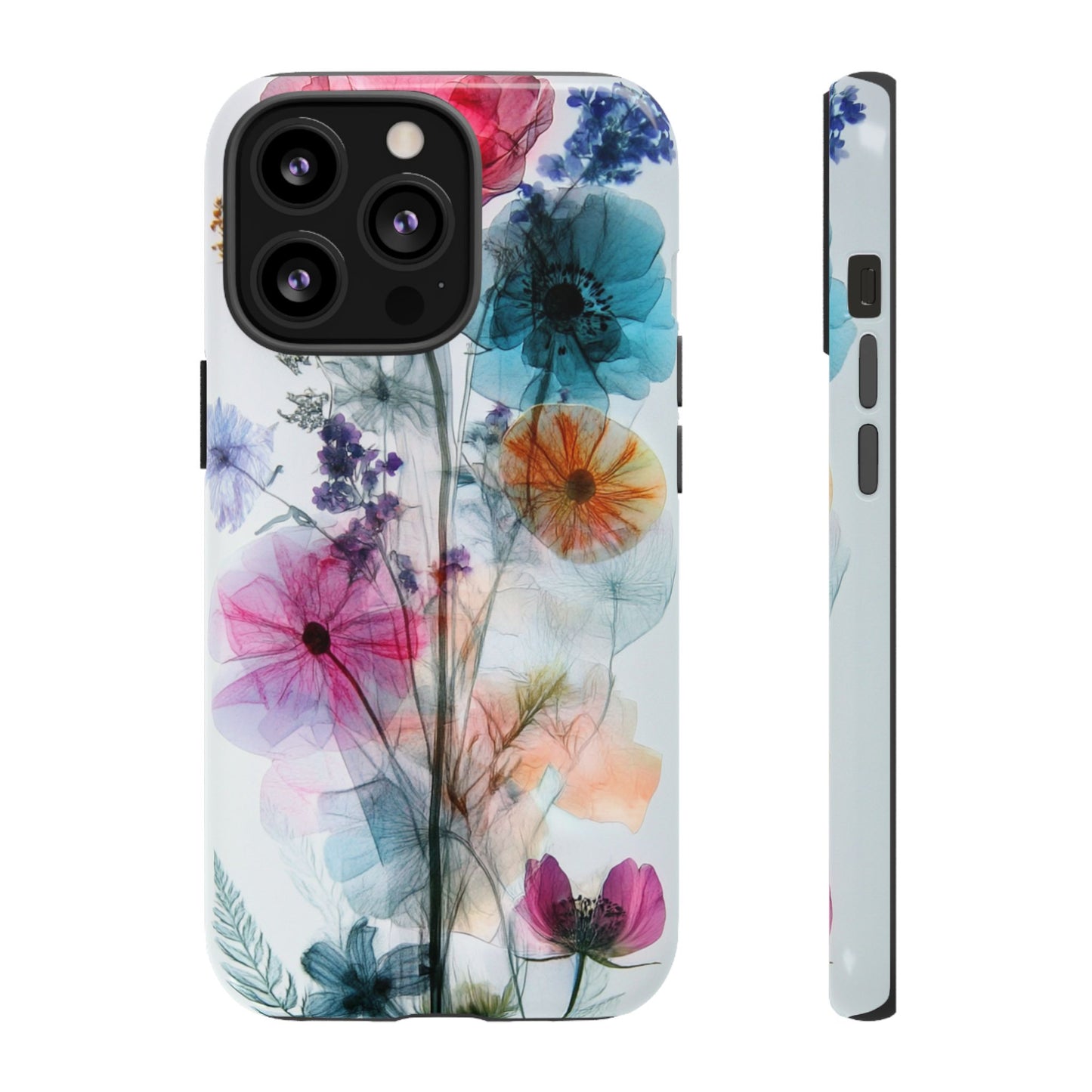 X-Ray Wildflower Phone Tough Cases, iPhone, Google Pixel, Samsung Galaxy