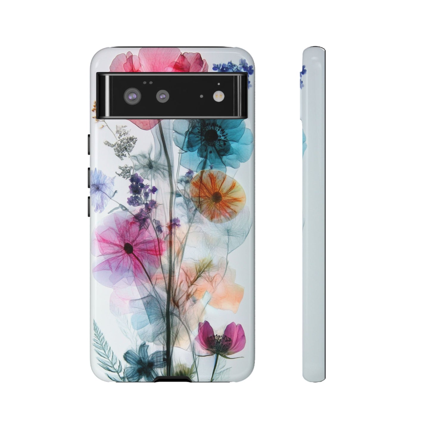 X-Ray Wildflower Phone Tough Cases, iPhone, Google Pixel, Samsung Galaxy