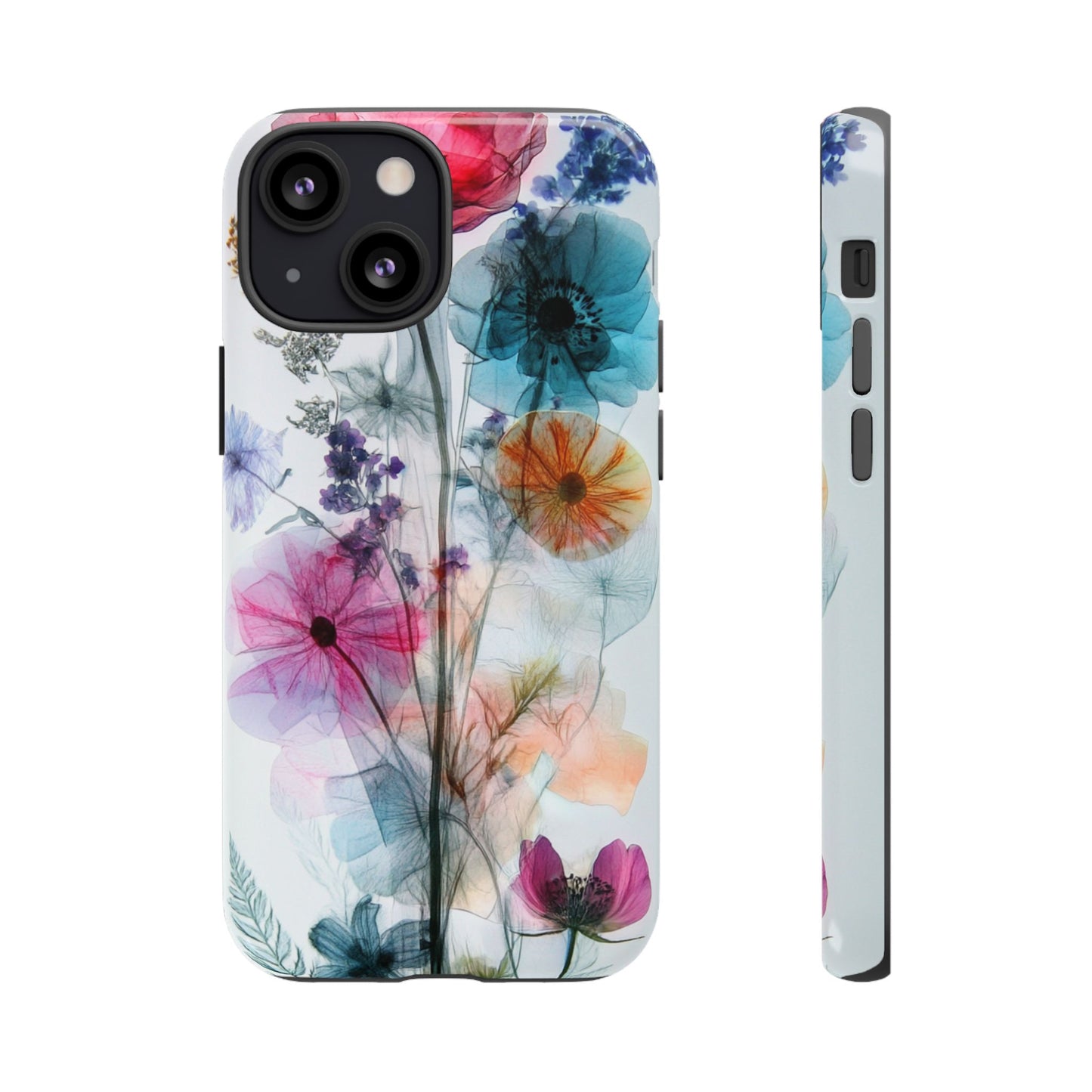 X-Ray Wildflower Phone Tough Cases, iPhone, Google Pixel, Samsung Galaxy