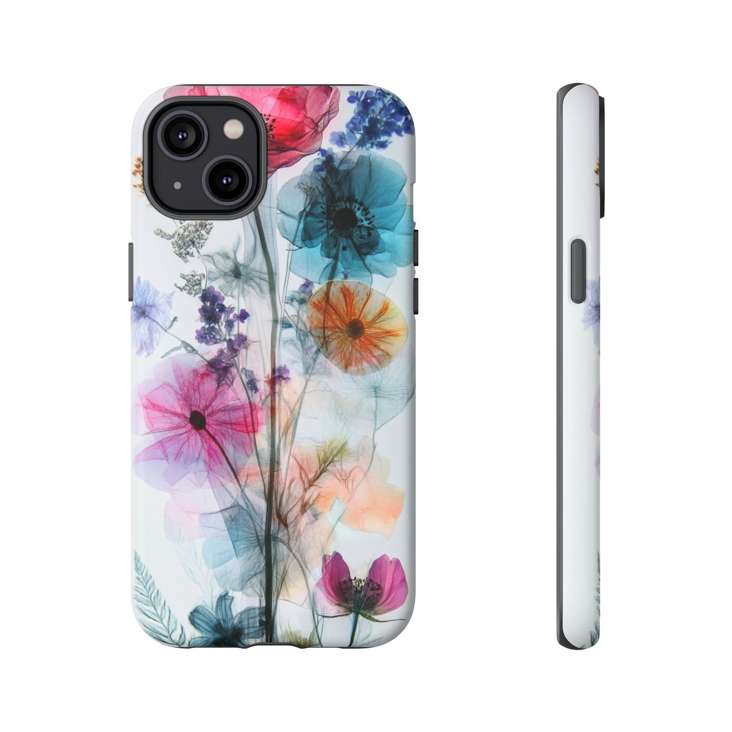 X-Ray Wildflower Phone Tough Cases, iPhone, Google Pixel, Samsung Galaxy