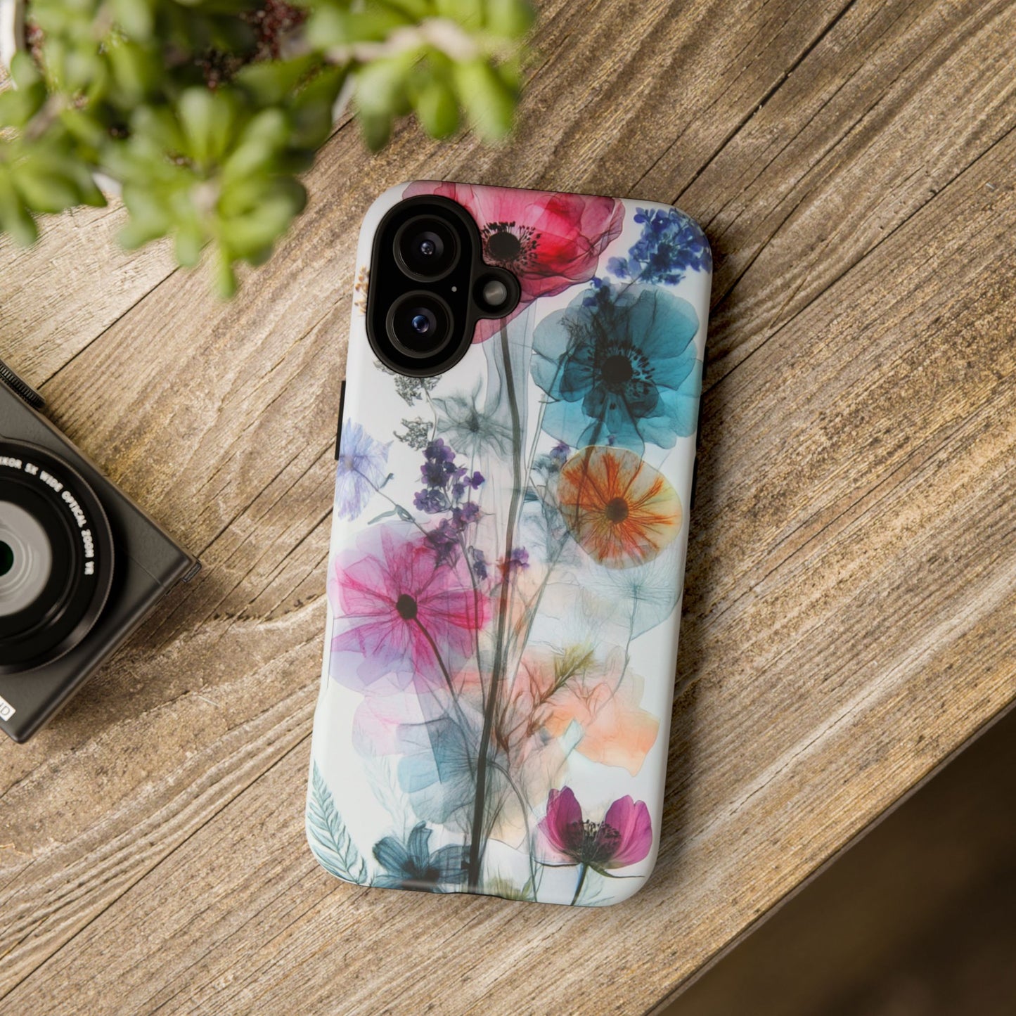 X-Ray Wildflower Phone Tough Cases, iPhone, Google Pixel, Samsung Galaxy