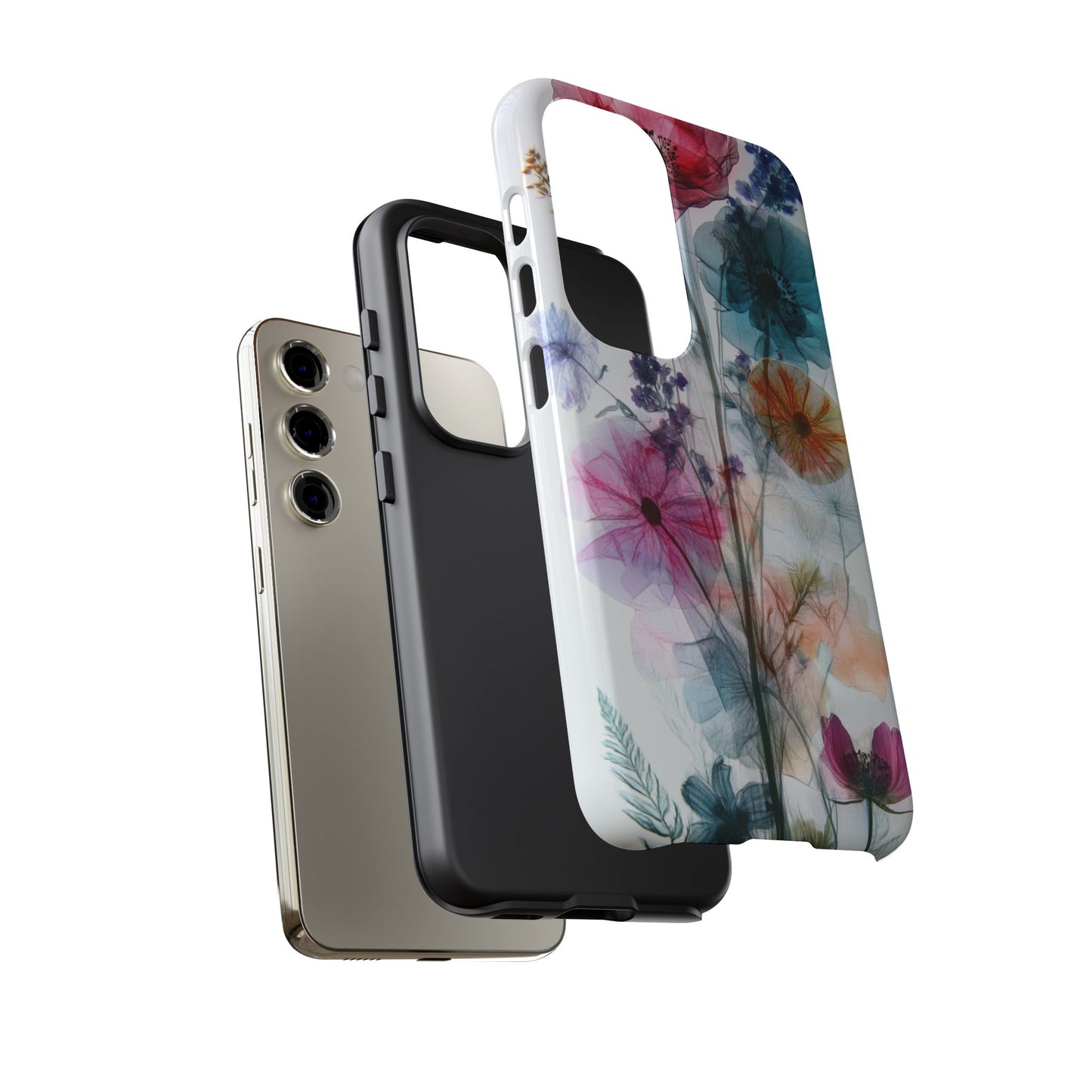 X-Ray Wildflower Phone Tough Cases, iPhone, Google Pixel, Samsung Galaxy