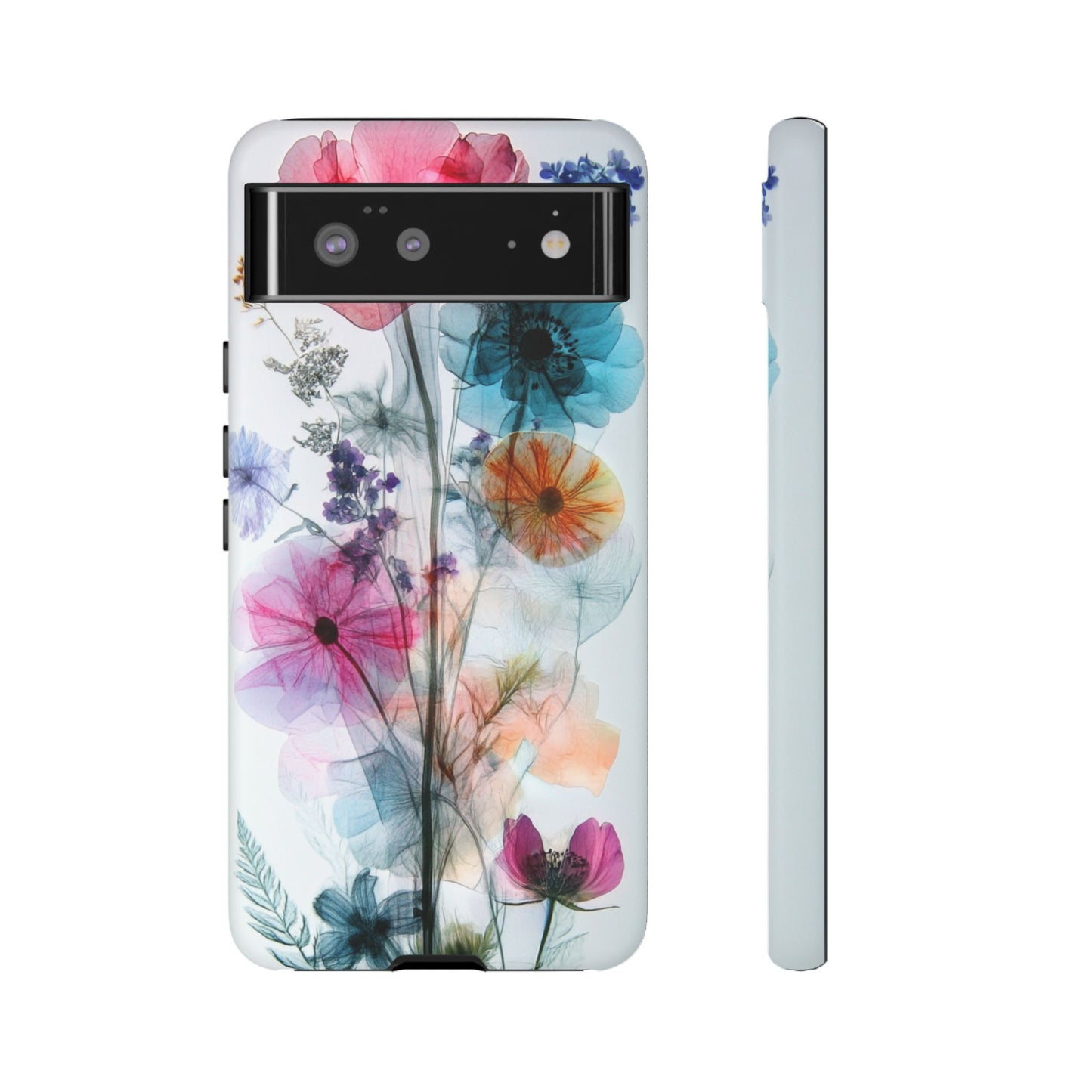 X-Ray Wildflower Phone Tough Cases, iPhone, Google Pixel, Samsung Galaxy