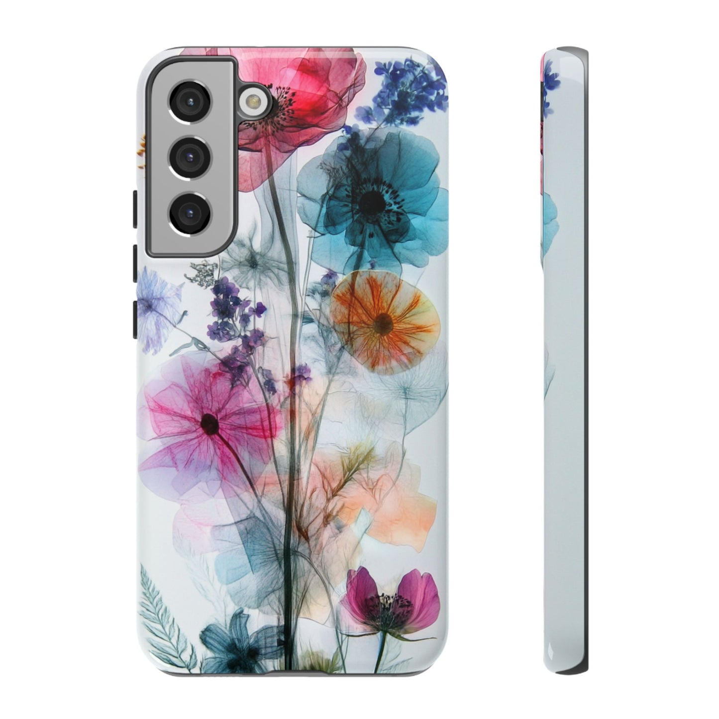 X-Ray Wildflower Phone Tough Cases, iPhone, Google Pixel, Samsung Galaxy