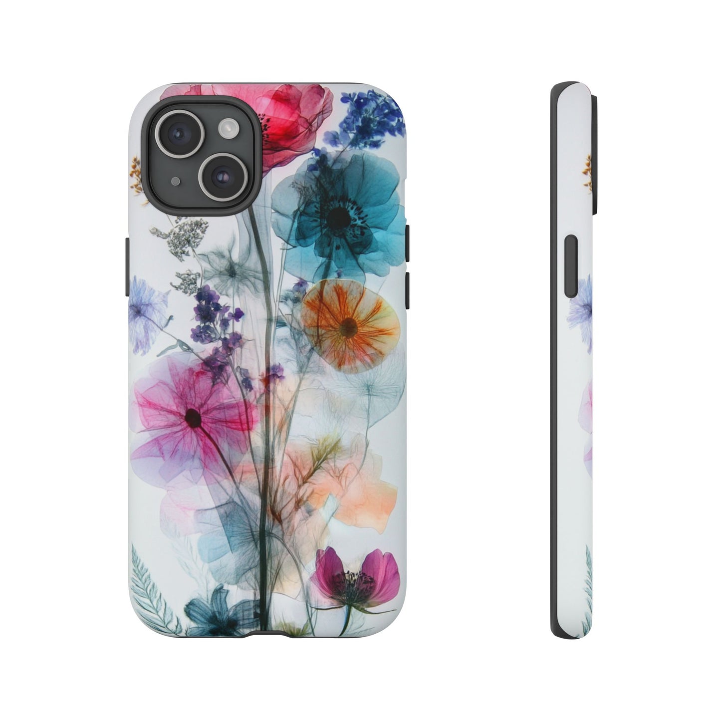 X-Ray Wildflower Phone Tough Cases, iPhone, Google Pixel, Samsung Galaxy