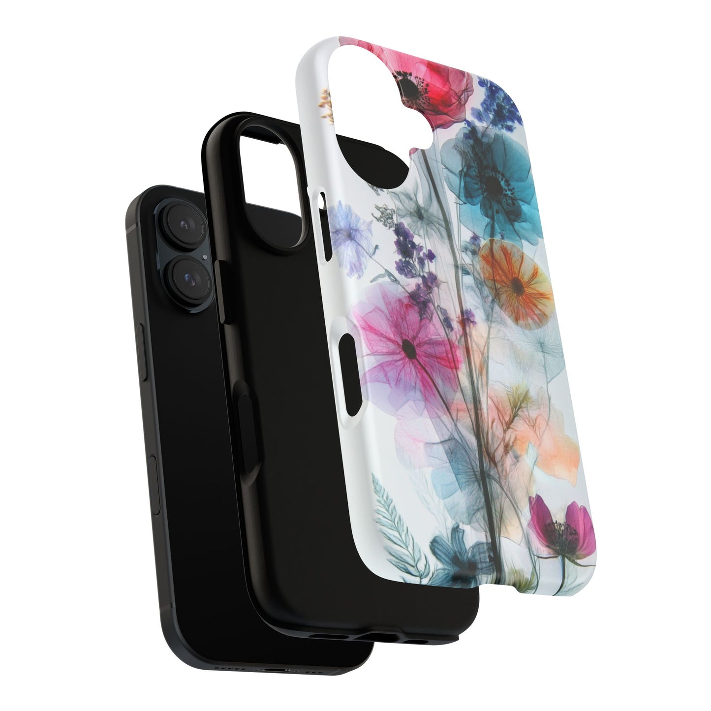 X-Ray Wildflower Phone Tough Cases, iPhone, Google Pixel, Samsung Galaxy