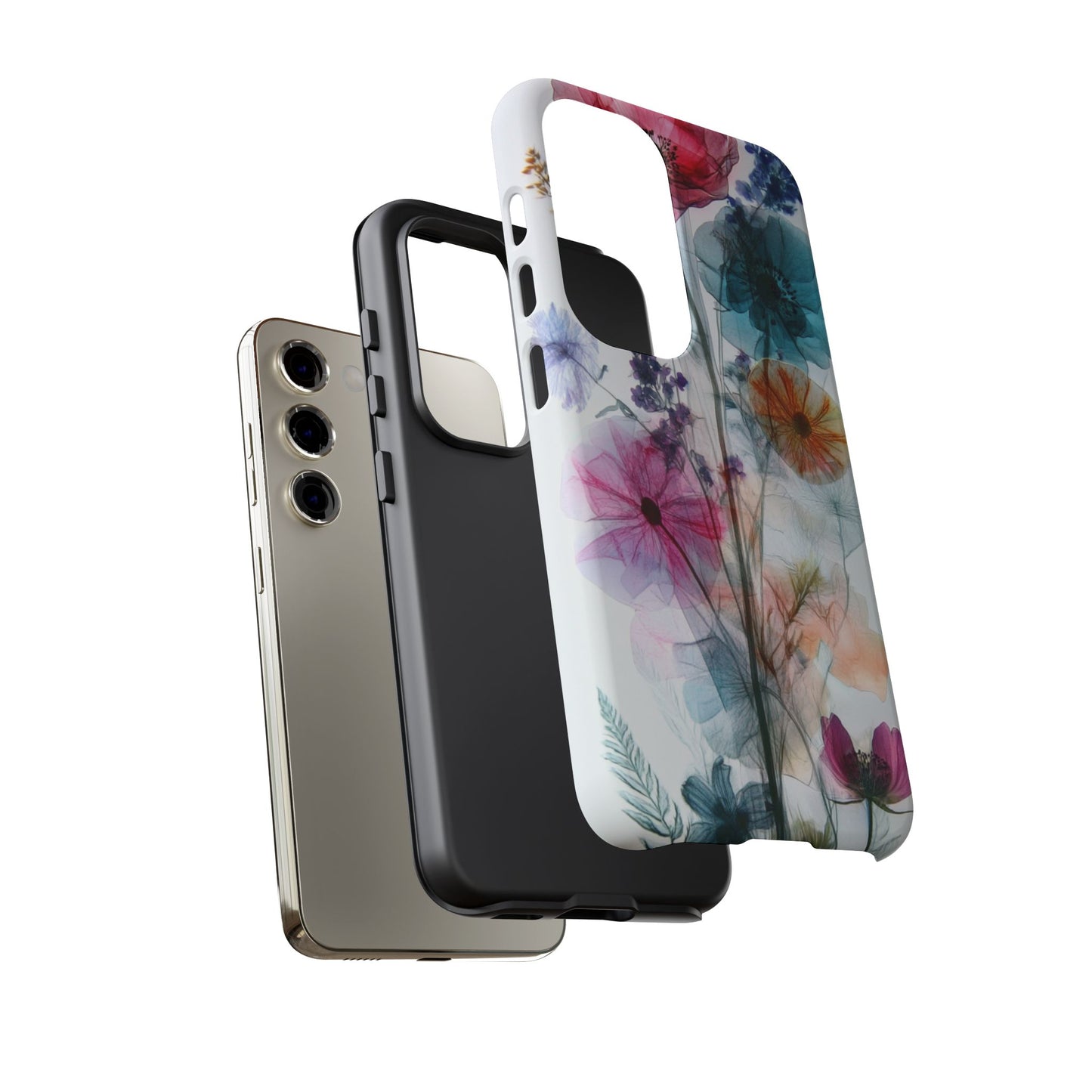 X-Ray Wildflower Phone Tough Cases, iPhone, Google Pixel, Samsung Galaxy