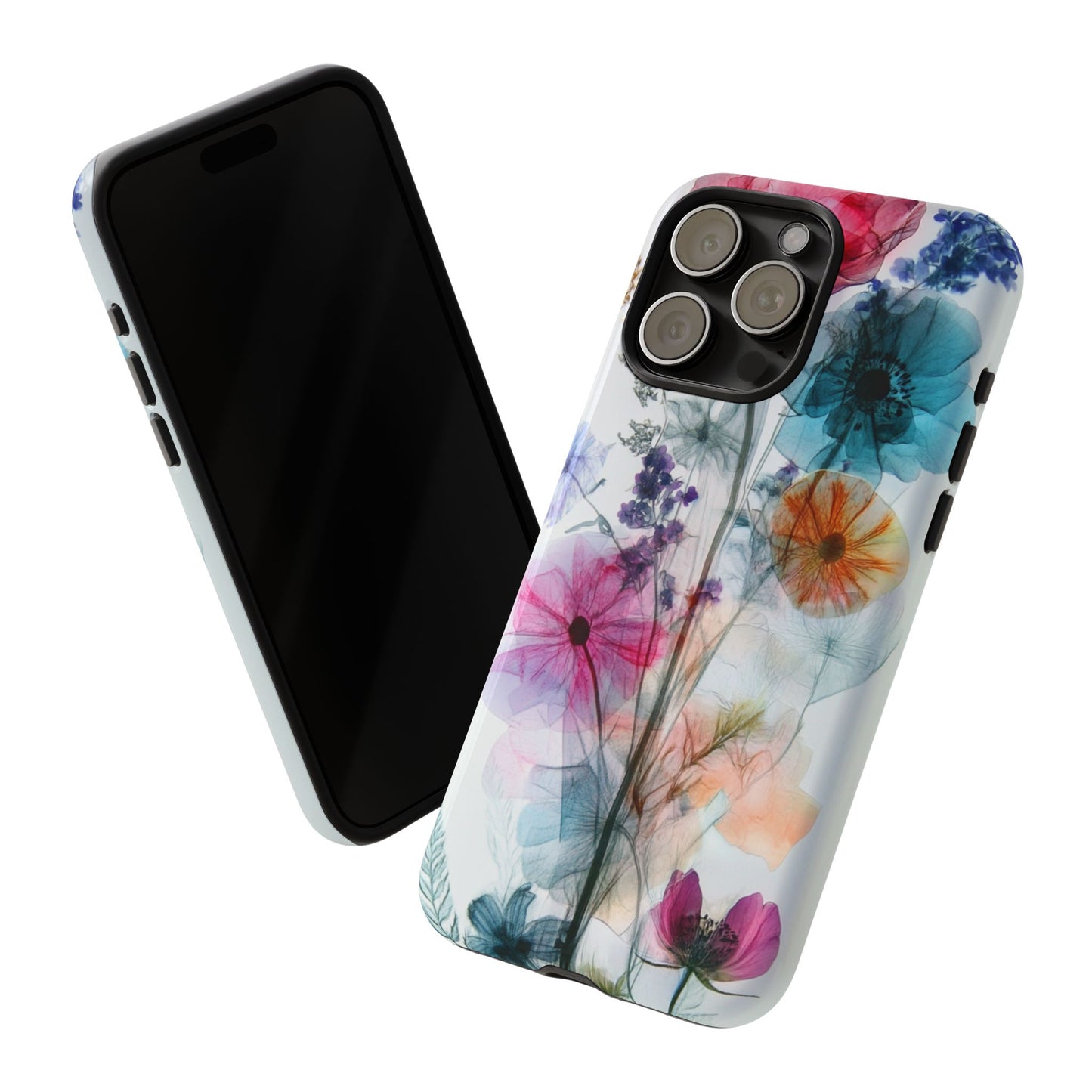 X-Ray Wildflower Phone Tough Cases, iPhone, Google Pixel, Samsung Galaxy