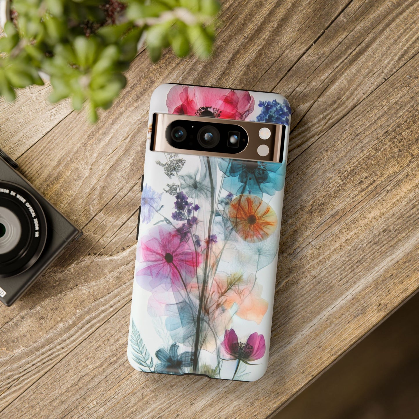 X-Ray Wildflower Phone Tough Cases, iPhone, Google Pixel, Samsung Galaxy