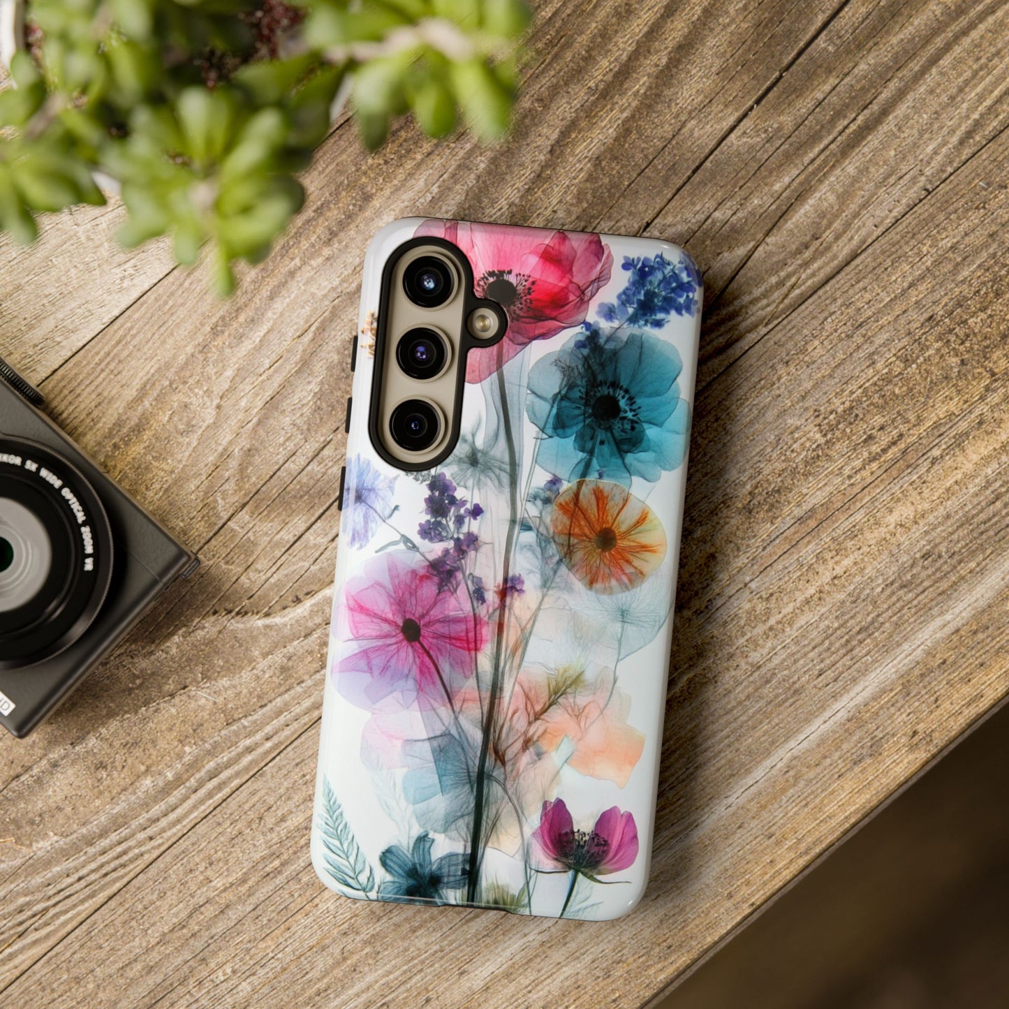 X-Ray Wildflower Phone Tough Cases, iPhone, Google Pixel, Samsung Galaxy