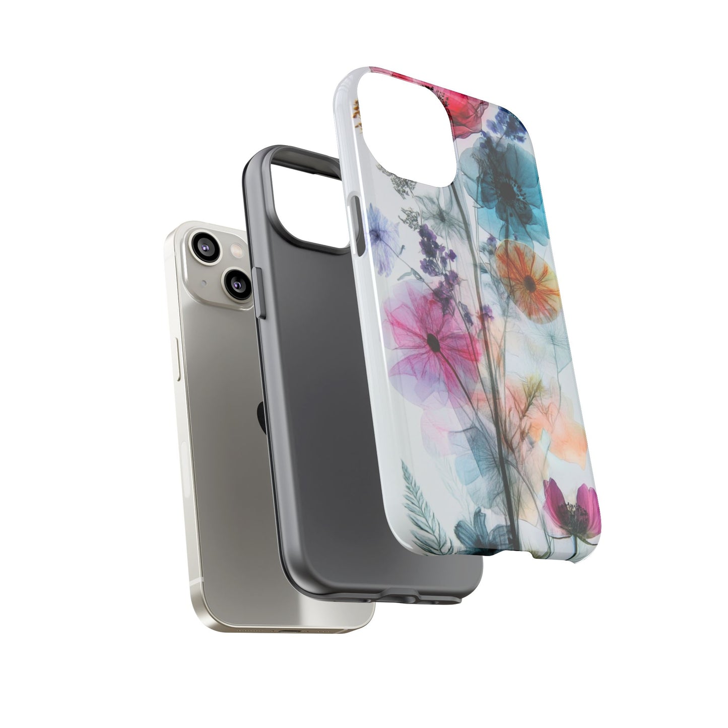 X-Ray Wildflower Phone Tough Cases, iPhone, Google Pixel, Samsung Galaxy