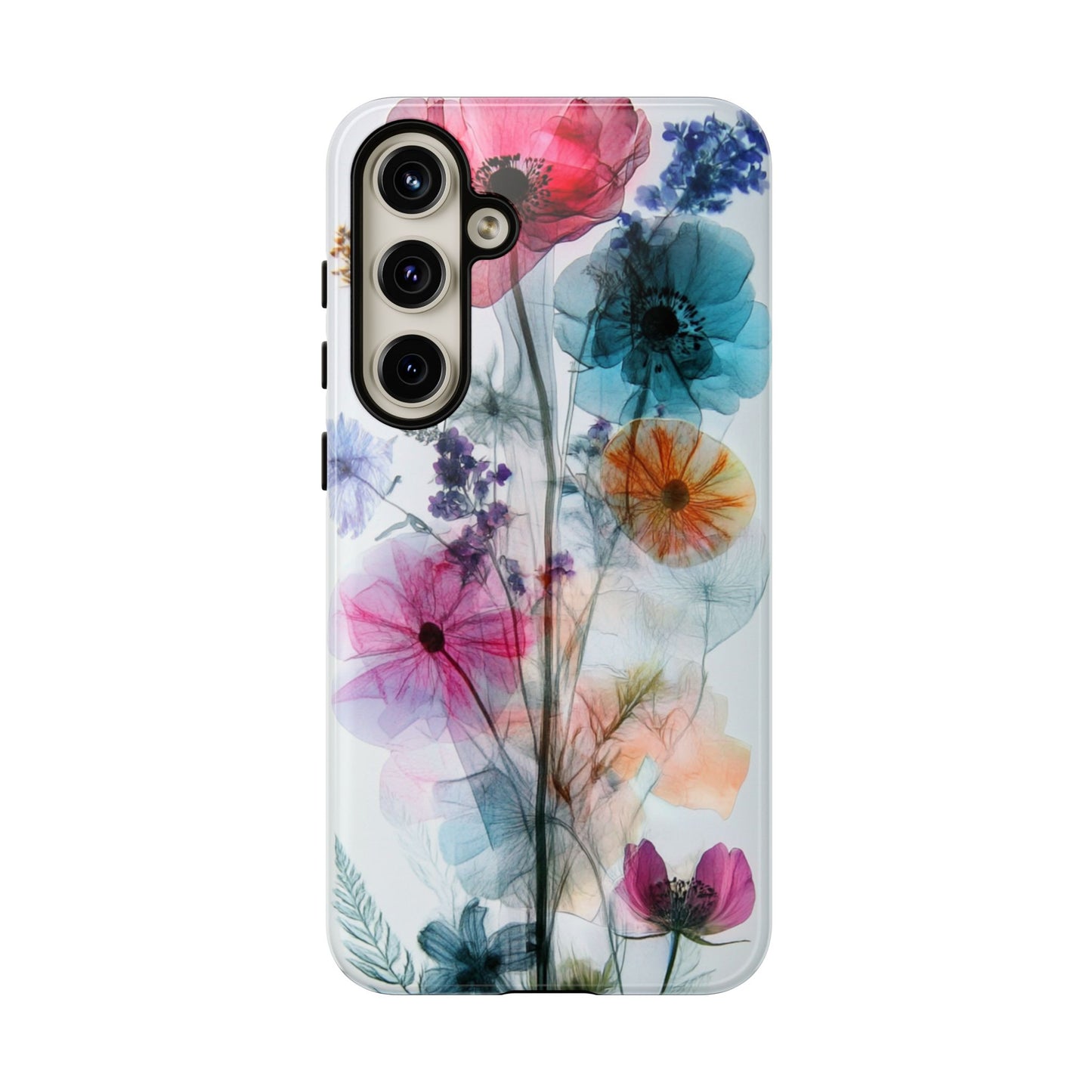 X-Ray Wildflower Phone Tough Cases, iPhone, Google Pixel, Samsung Galaxy