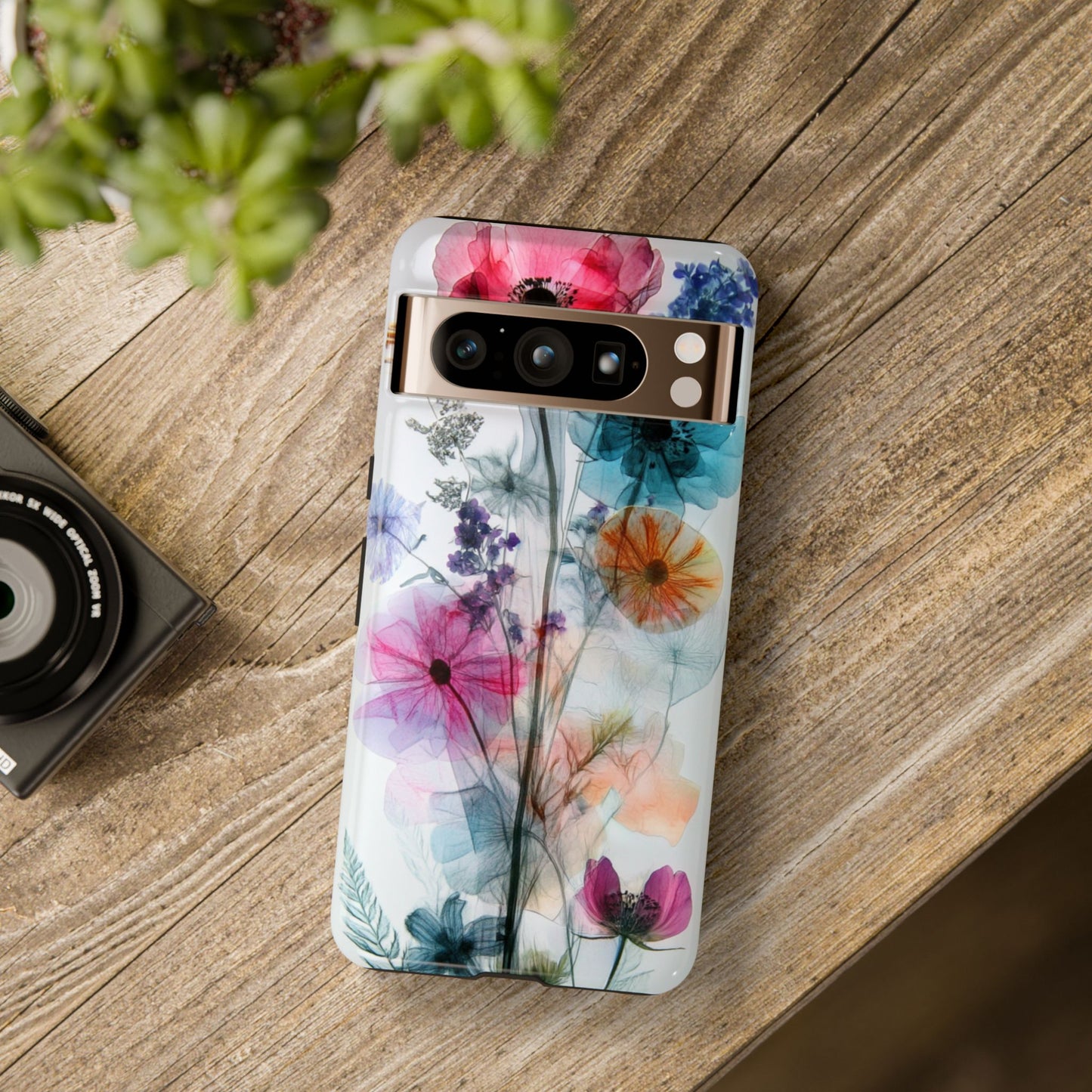 X-Ray Wildflower Phone Tough Cases, iPhone, Google Pixel, Samsung Galaxy